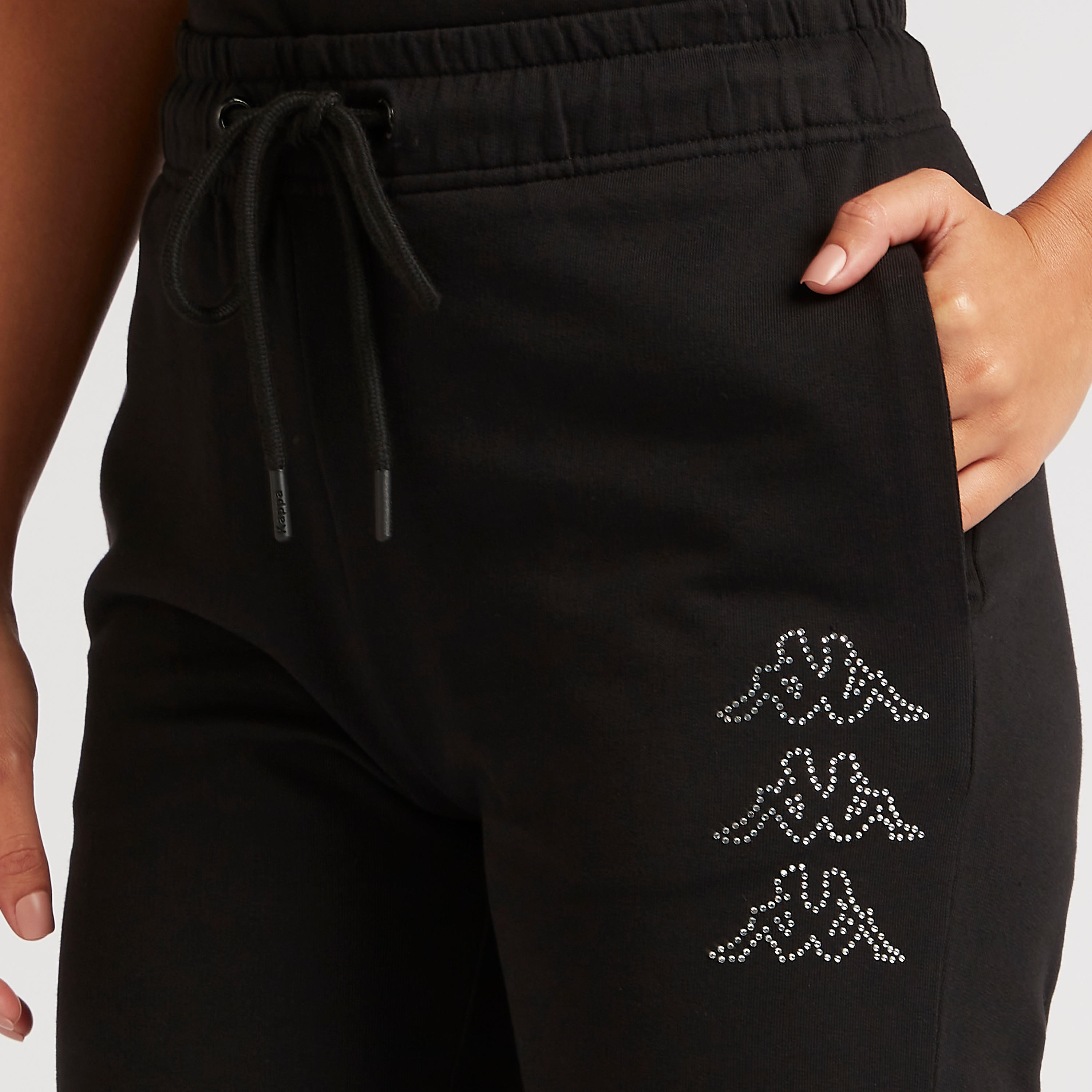 Kappa Logo Detail Joggers with Drawstring Closure-women-clothing-bottoms-joggers-image-3