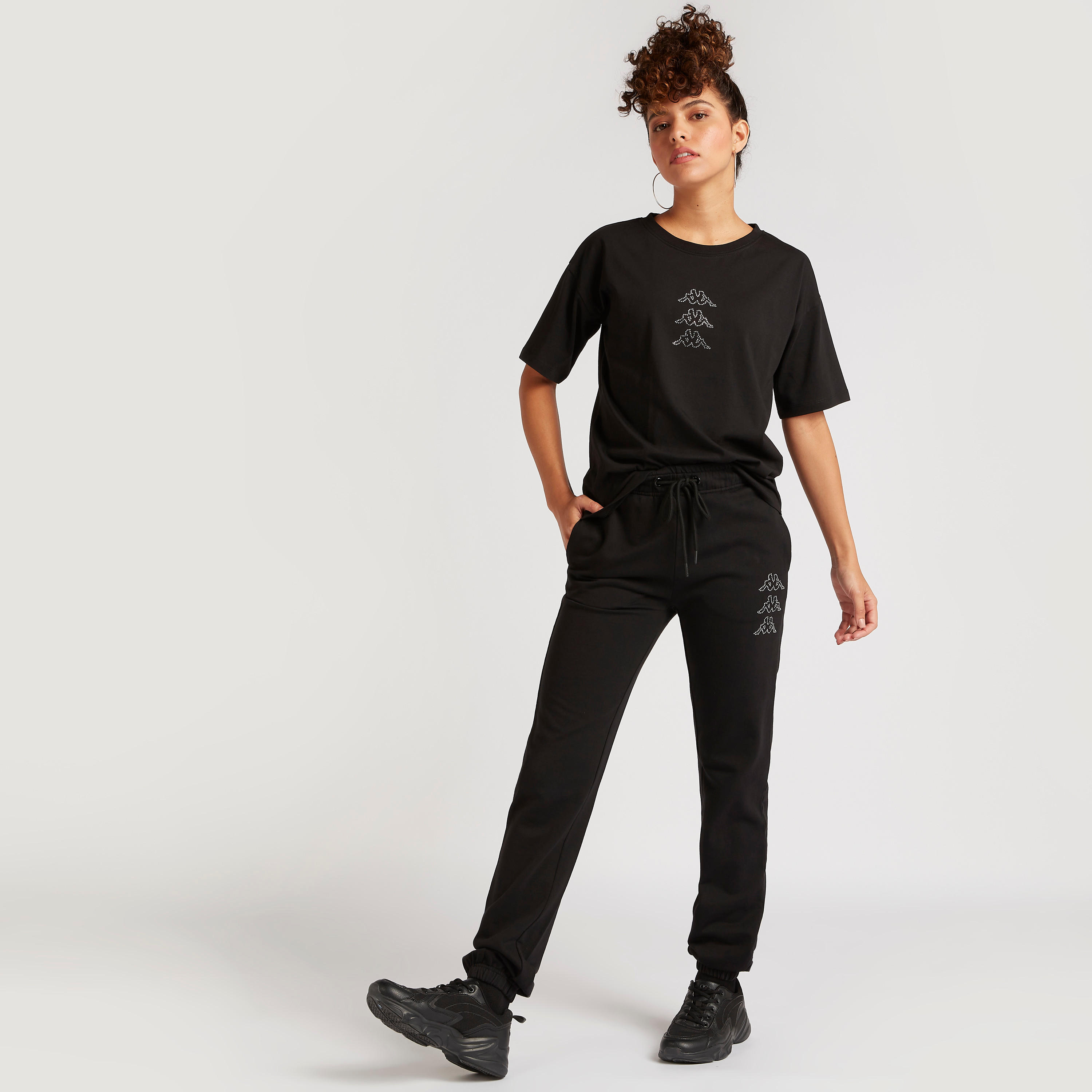 Kappa Logo Detail Joggers with Drawstring Closure-women-clothing-bottoms-joggers-image-5