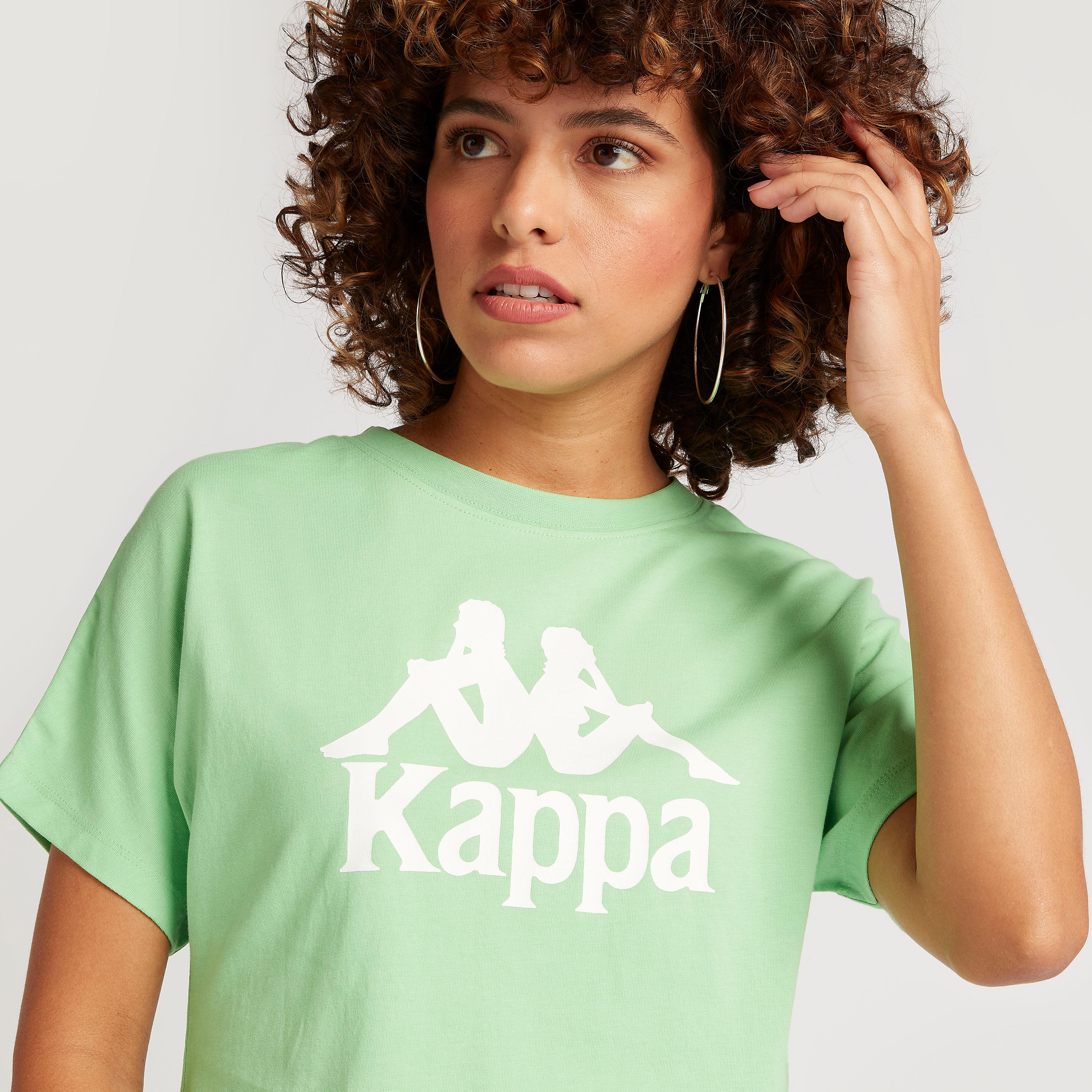 Kappa Printed Crew Neck T-shirt with Short Sleeves-women-clothing-sportswearandactivewear-tshirtsandvests-image-3