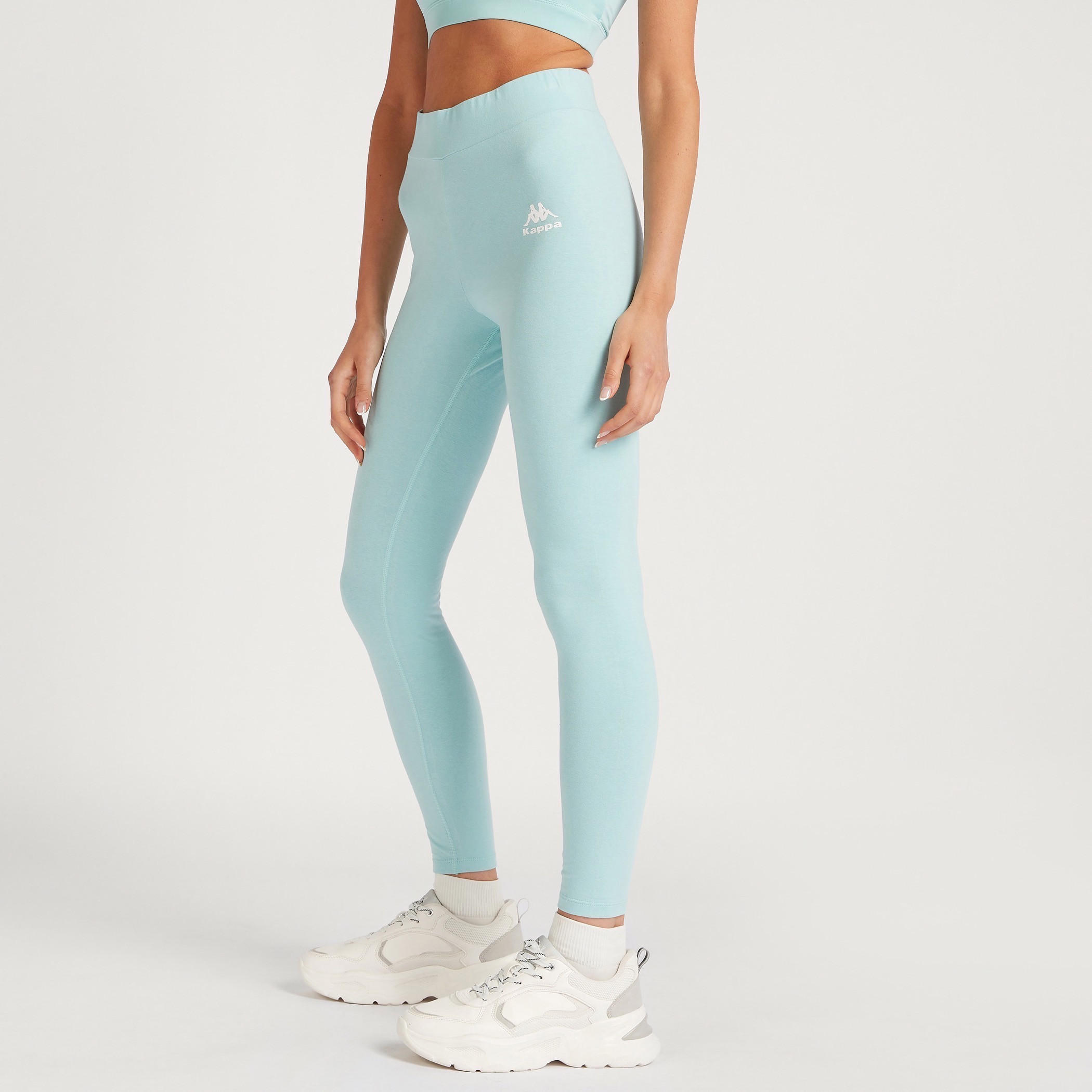 Kappa Solid Leggings with Elasticated Waistband-women-clothing-bottoms-leggings-image-1