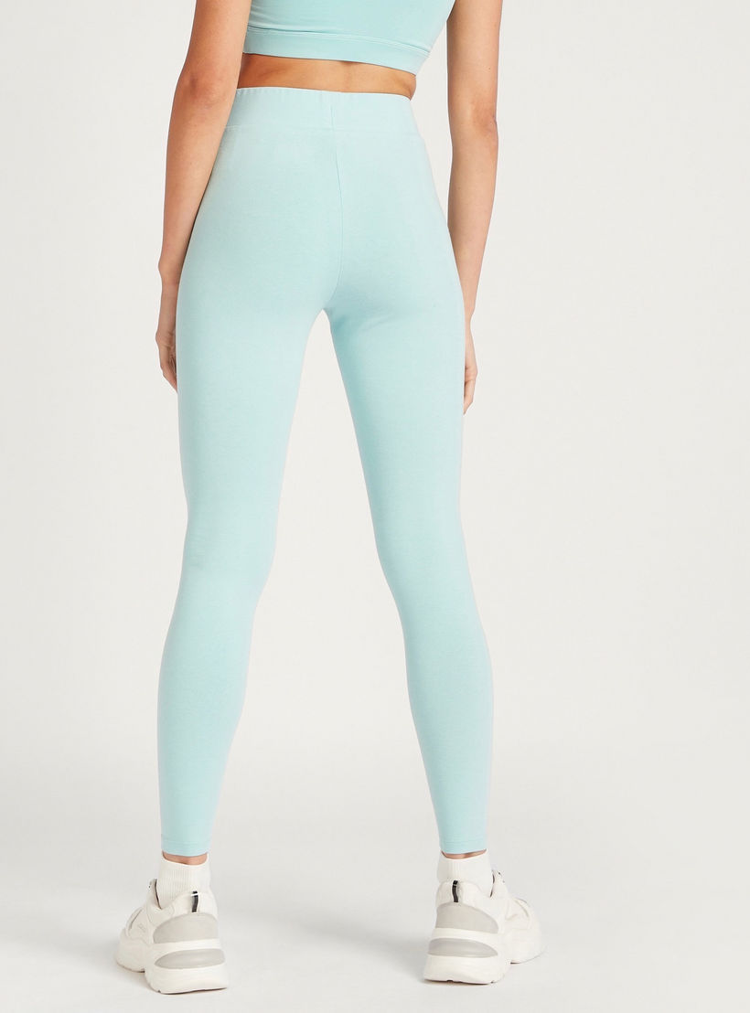 Kappa Solid Leggings with Elasticated Waistband-women-clothing-bottoms-leggings-image-4