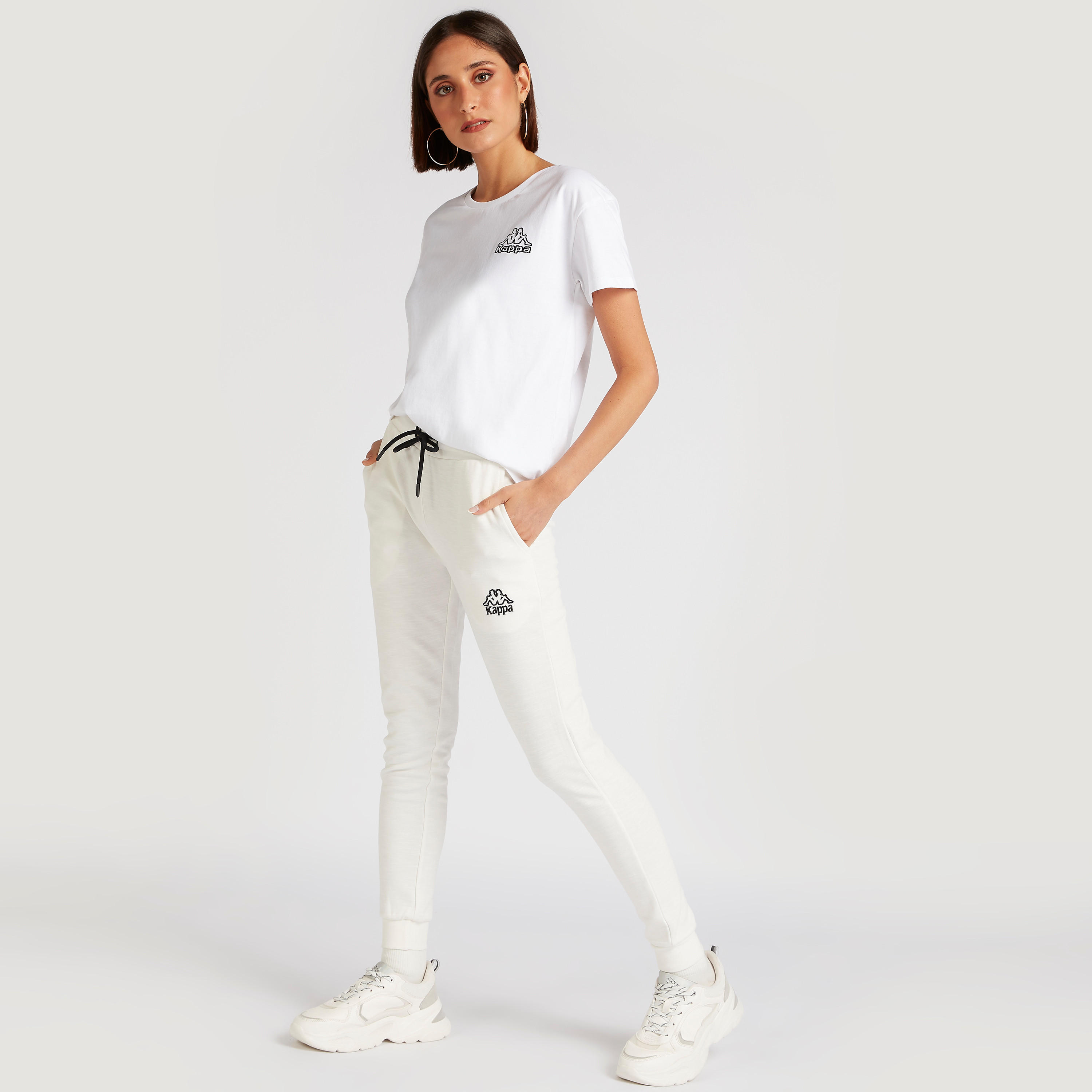 Kappa Logo Printed T-shirt with Short Sleeves-women-clothing-sportswearandactivewear-tshirtsandvests-image-2