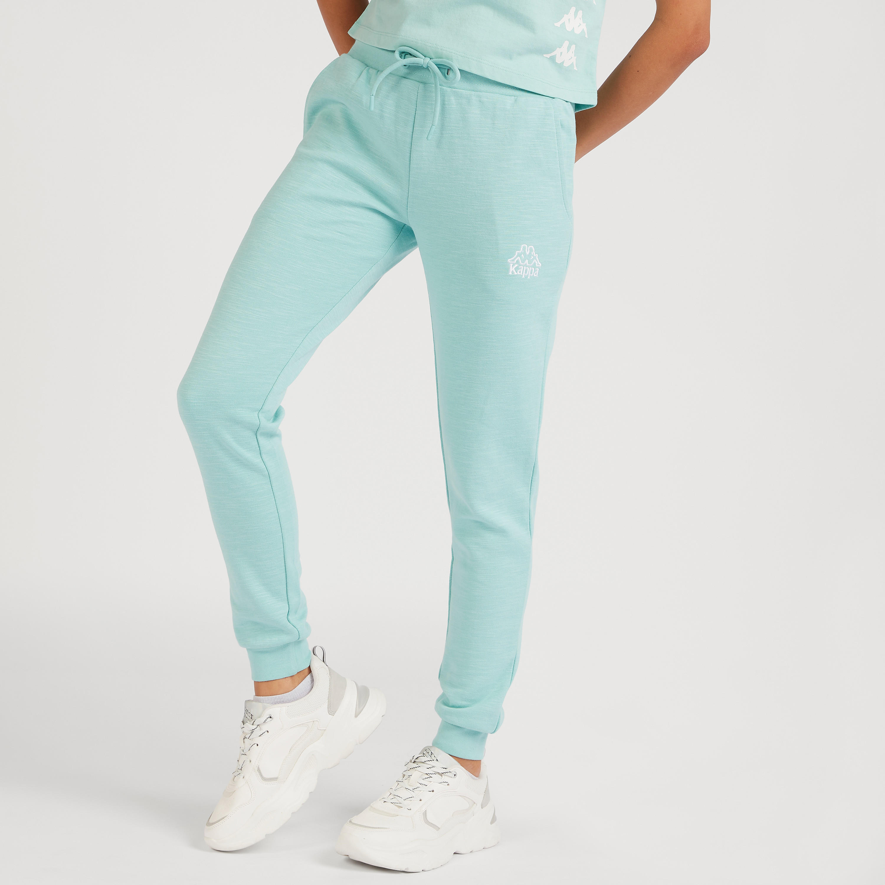Kappa Knitted Joggers with Drawstring Closure-women-clothing-bottoms-joggers-image-1