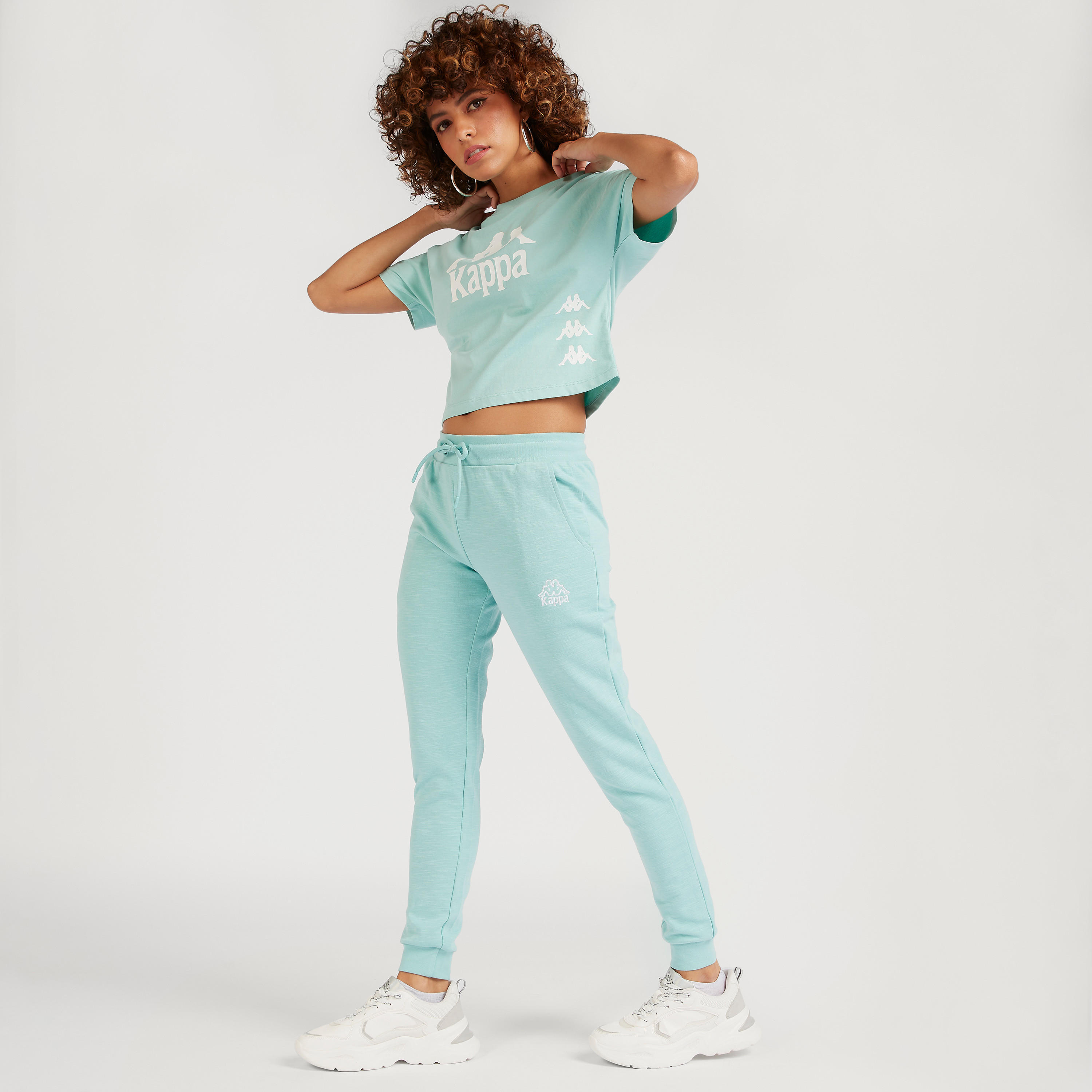 Kappa Knitted Joggers with Drawstring Closure-women-clothing-bottoms-joggers-image-2