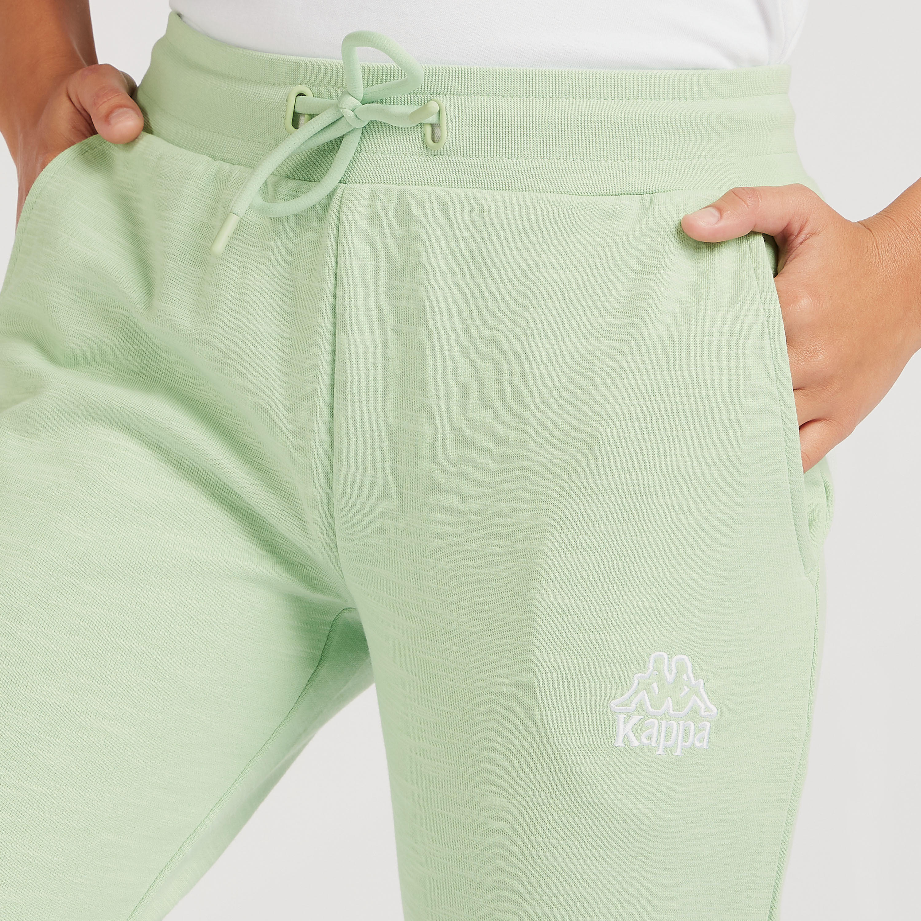 بنطلون رياضي سادة برباط إغلاق وجيوب بسحّاب من كابا-women-clothing-bottoms-joggers-image-3