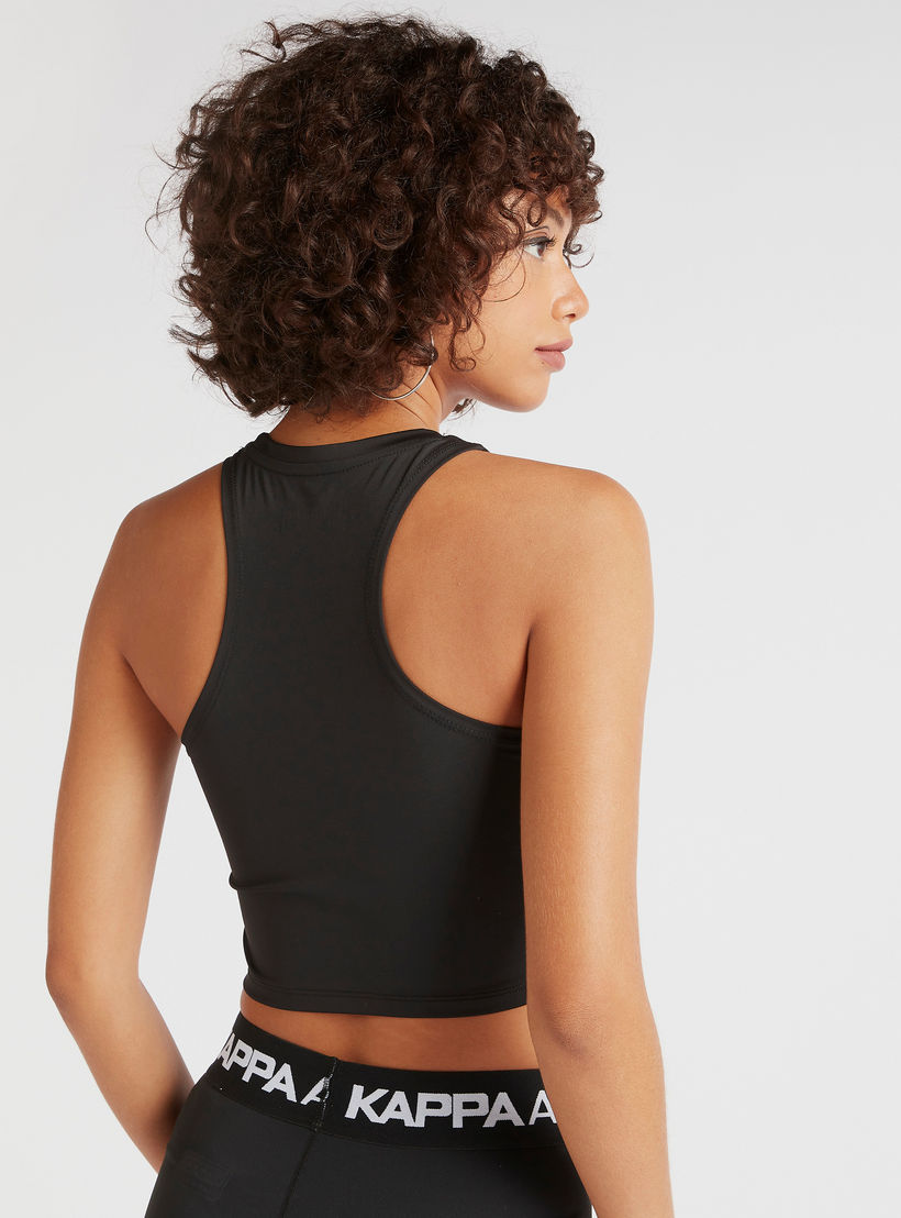 Kappa Logo Print Cropped Vest with Racerback-women-clothing-sportswearandactivewear-tshirtsandvests-image-4