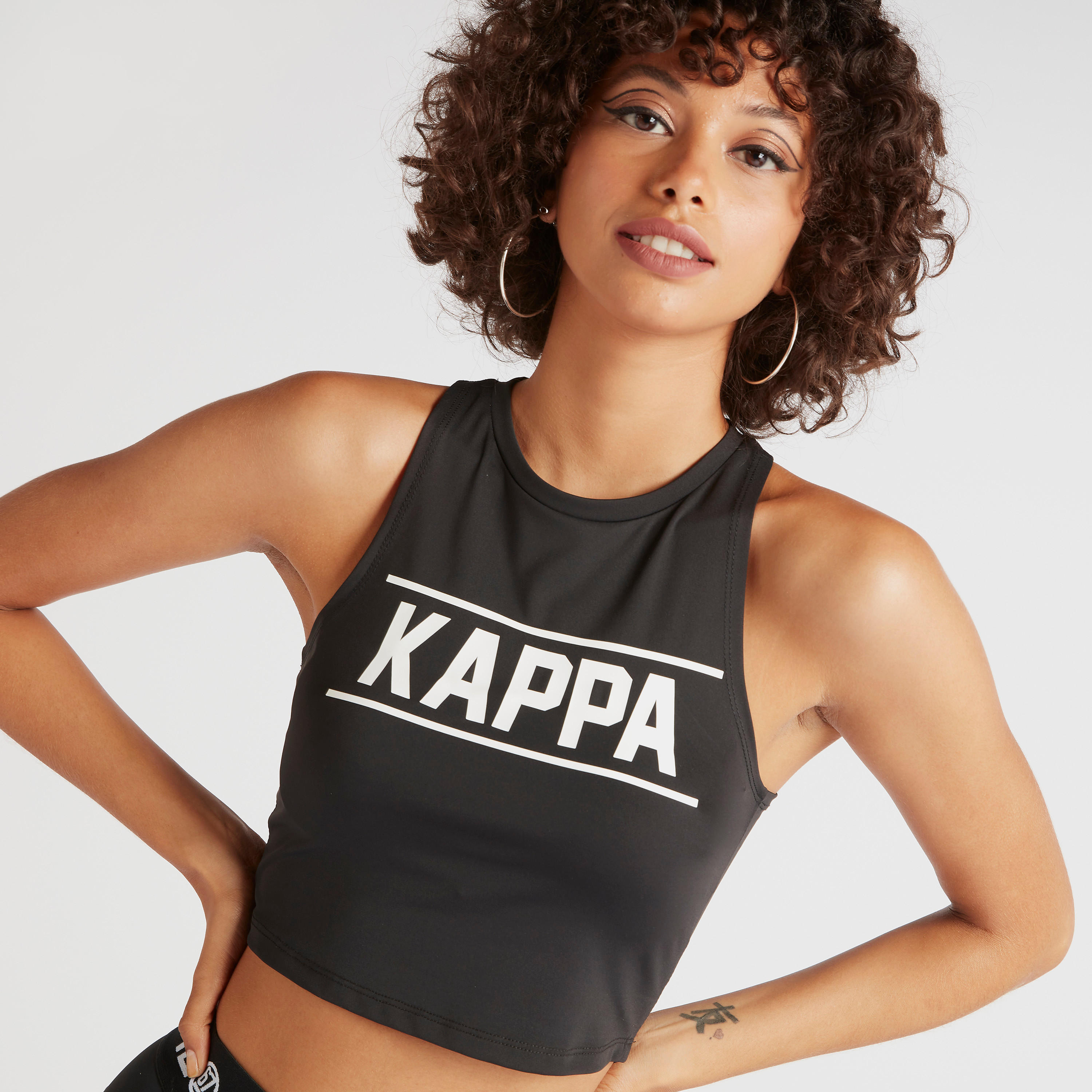 Kappa Logo Print Cropped Vest with Racerback-women-clothing-sportswearandactivewear-tshirtsandvests-image-5