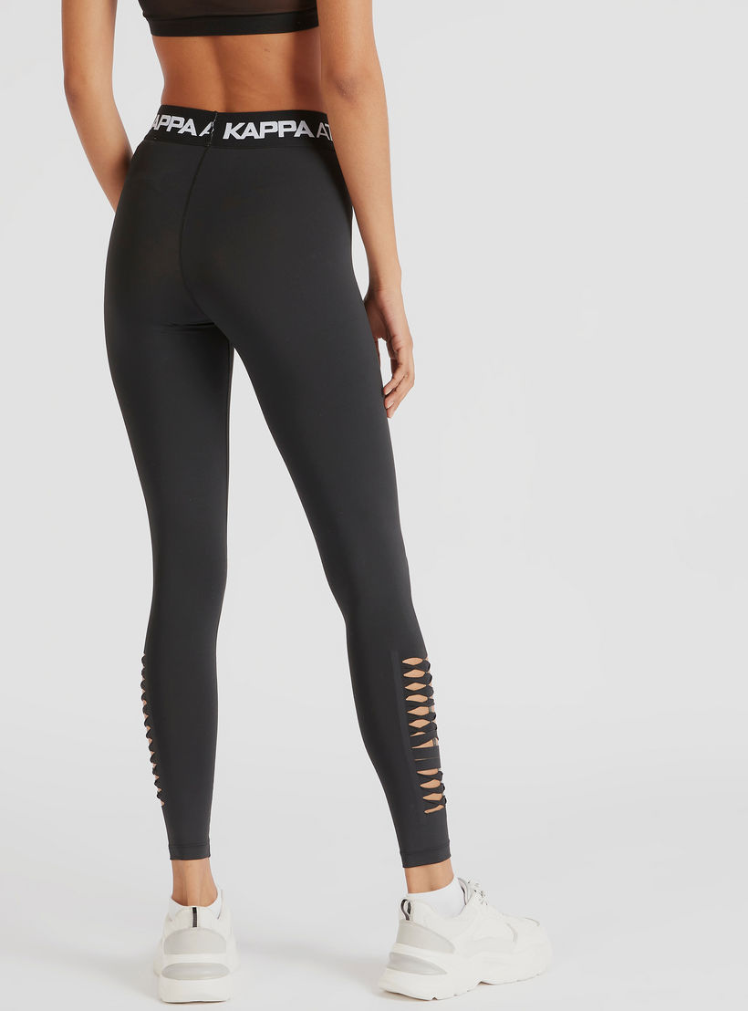 بنطلون ليقنز سادة بتفاصيل مفرغة من كابا-women-clothing-bottoms-leggings-image-2