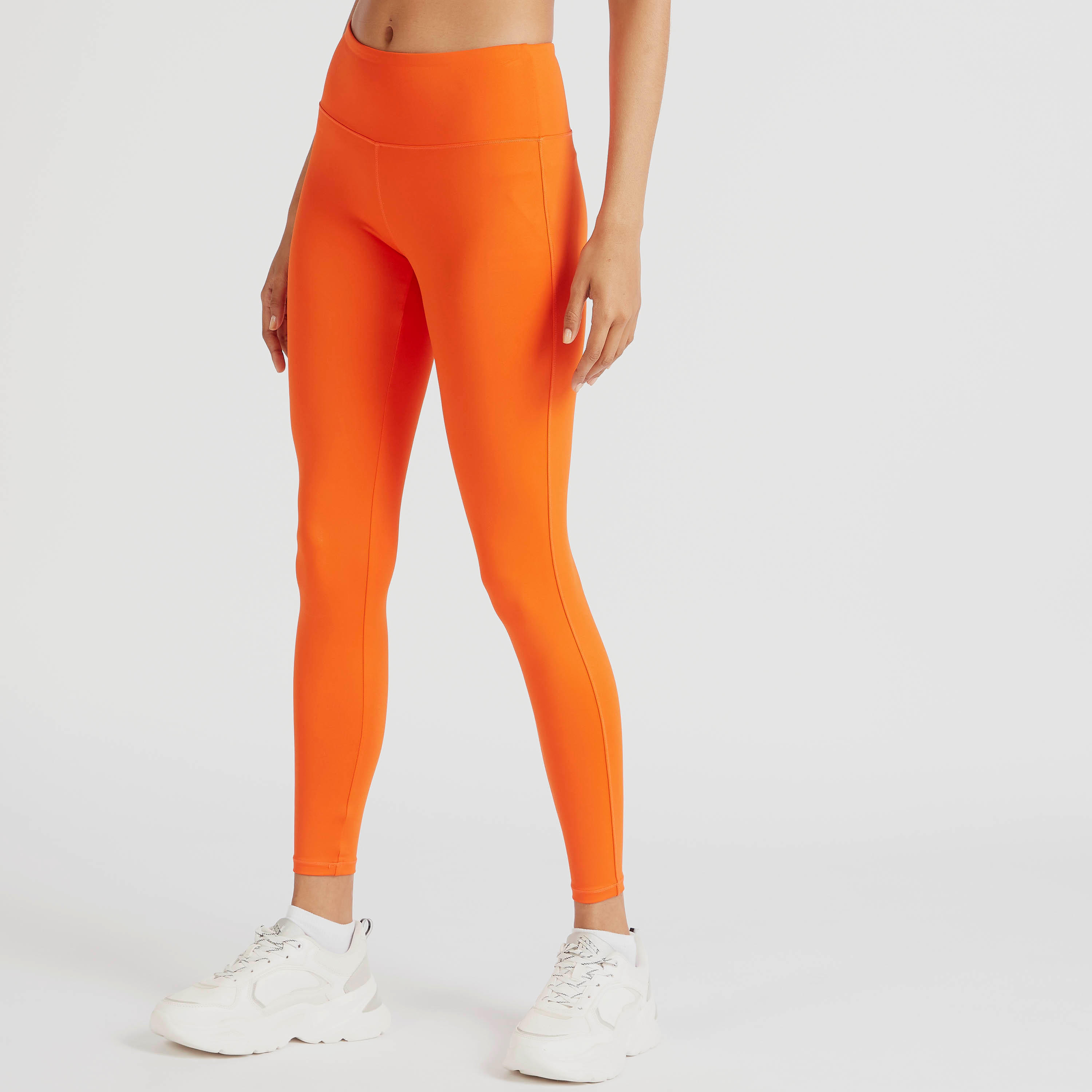 Kappa Solid Leggings with Elasticated Waistband-women-clothing-bottoms-leggings-image-1