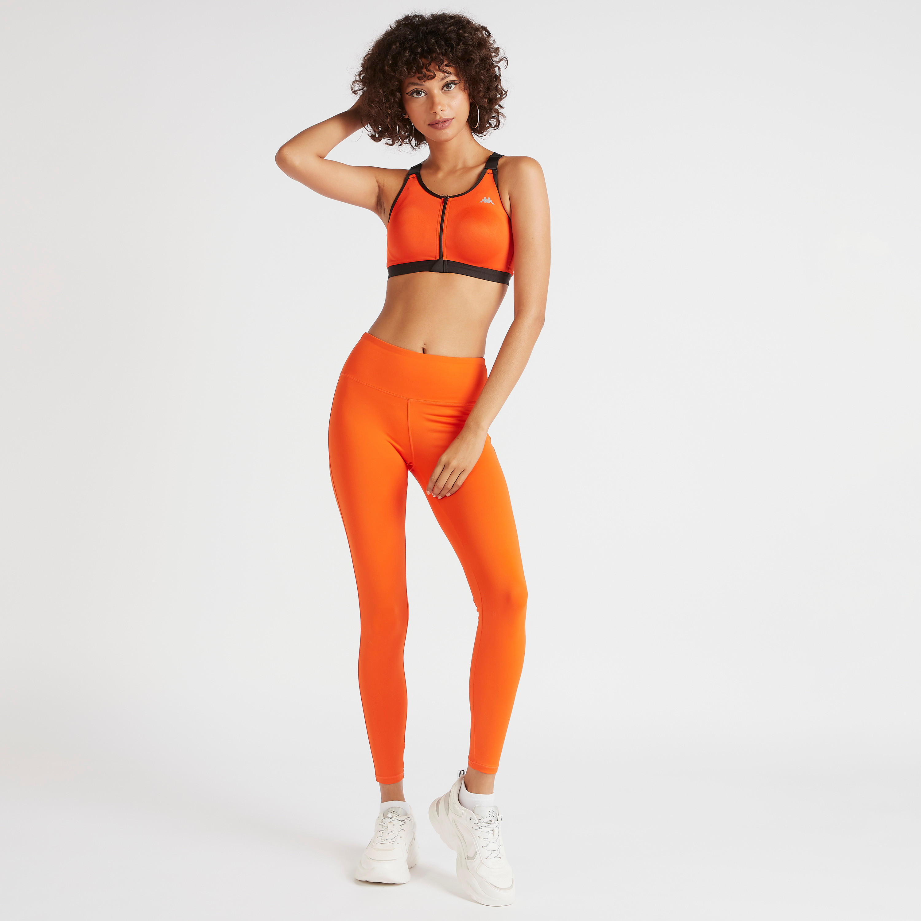 Kappa Solid Leggings with Elasticated Waistband-women-clothing-bottoms-leggings-image-2