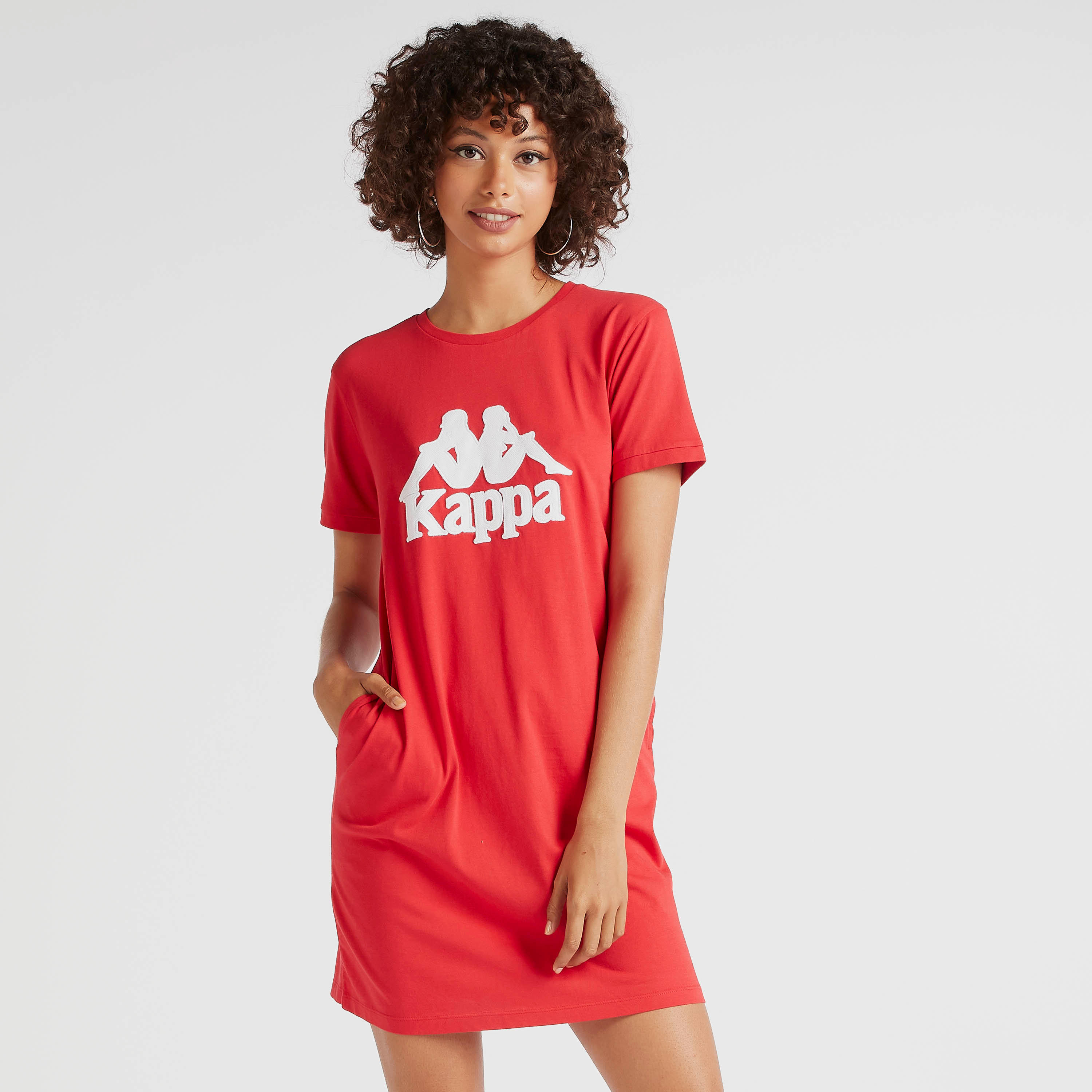 فستان تيشيرت بأكمام قصيرة وطبعات وجيوب من كابا-women-clothing-sportswearandactivewear-tshirtsandvests-image-1