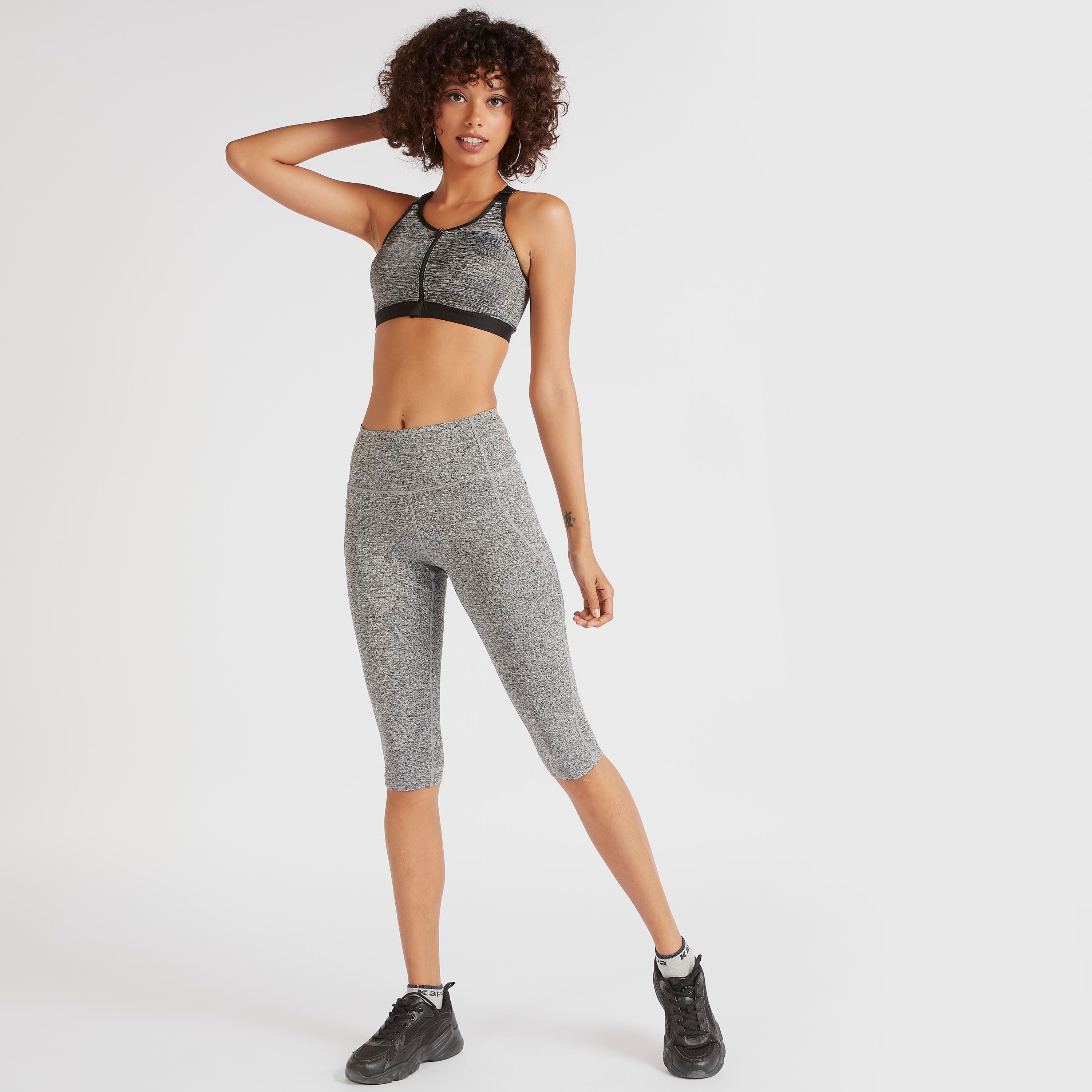 Kappa Solid Cropped Leggings with Pockets-women-clothing-bottoms-leggings-image-2
