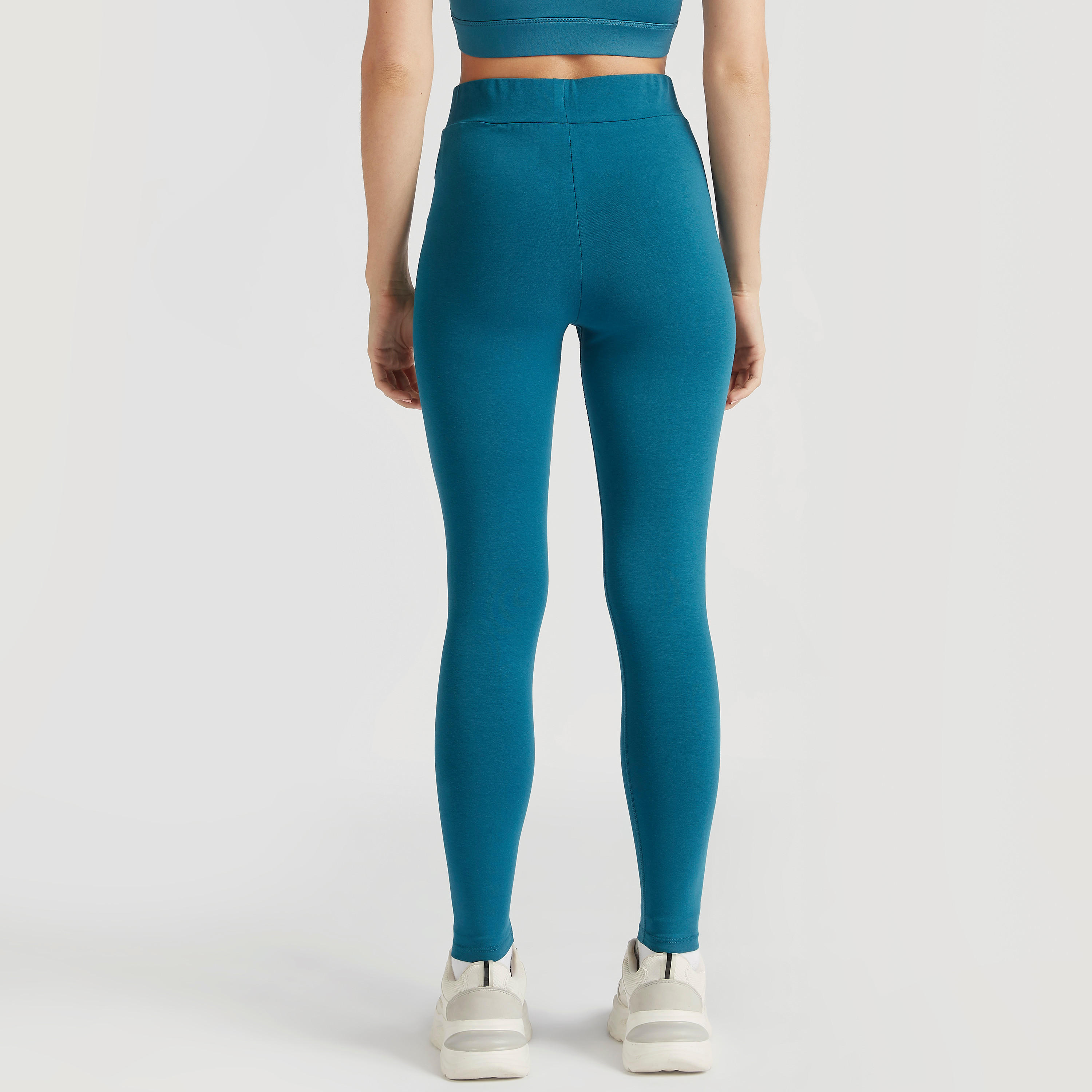 بنطلون ليقنز بطبعات شعار وخصر مطّاطي من كابا-women-clothing-bottoms-leggings-image-1
