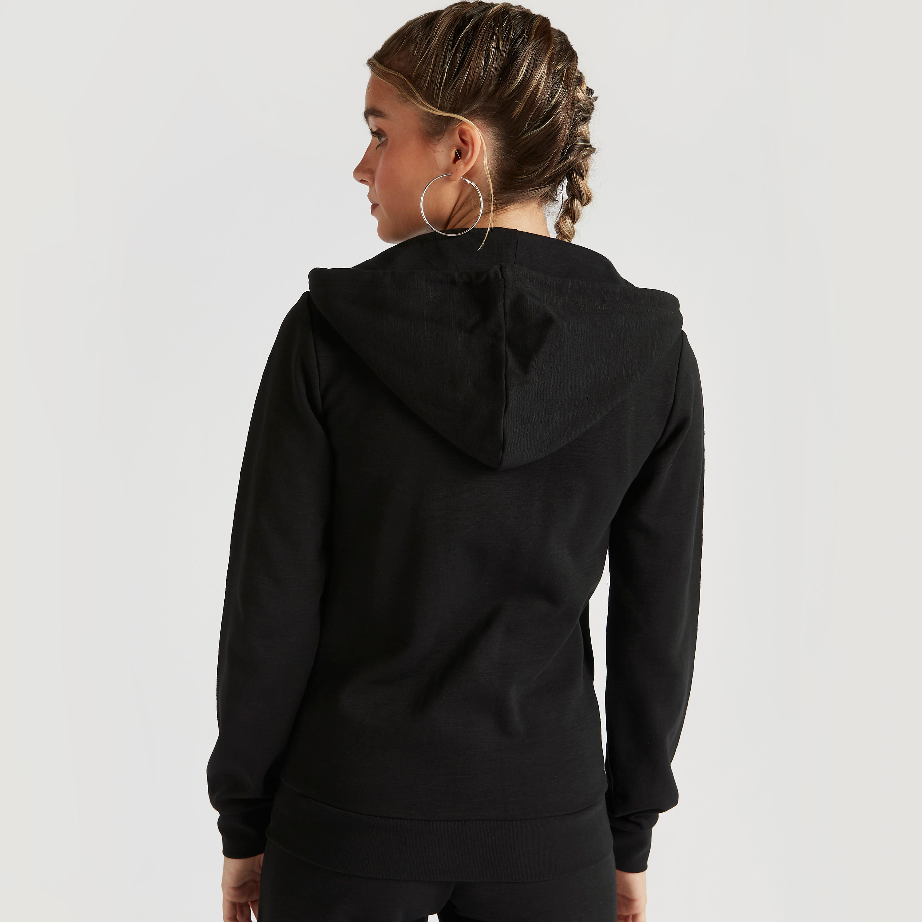 Kappa Solid Hooded Jacket with Kangaroo Pocket-women-clothing-sportswearandactivewear-hoodiesandsweatshirts-image-4
