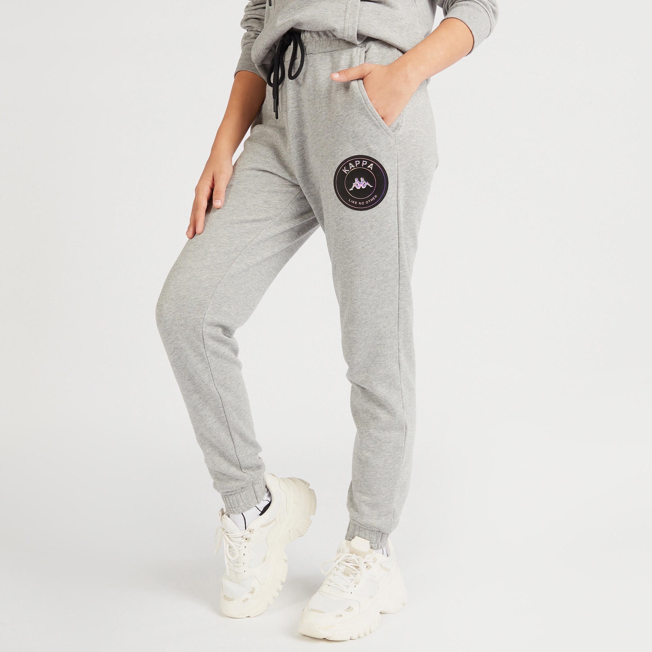 بنطلون رياضي سادة برباط إغلاق من كابا-women-clothing-bottoms-joggers-image-4