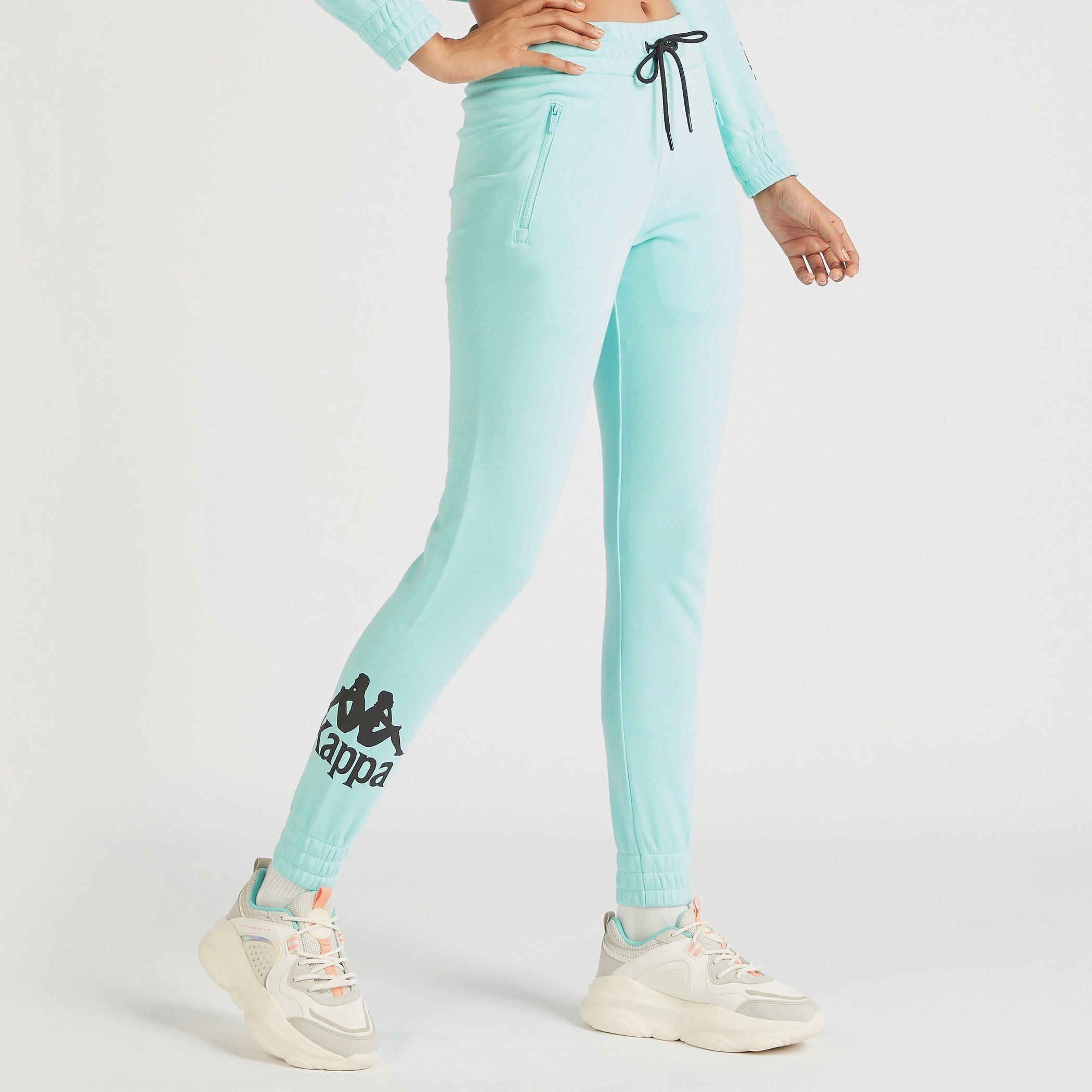 بنطلون رياضي بطبعات ورباط إغلاق وجيوب من كابا-women-clothing-bottoms-joggers-image-1