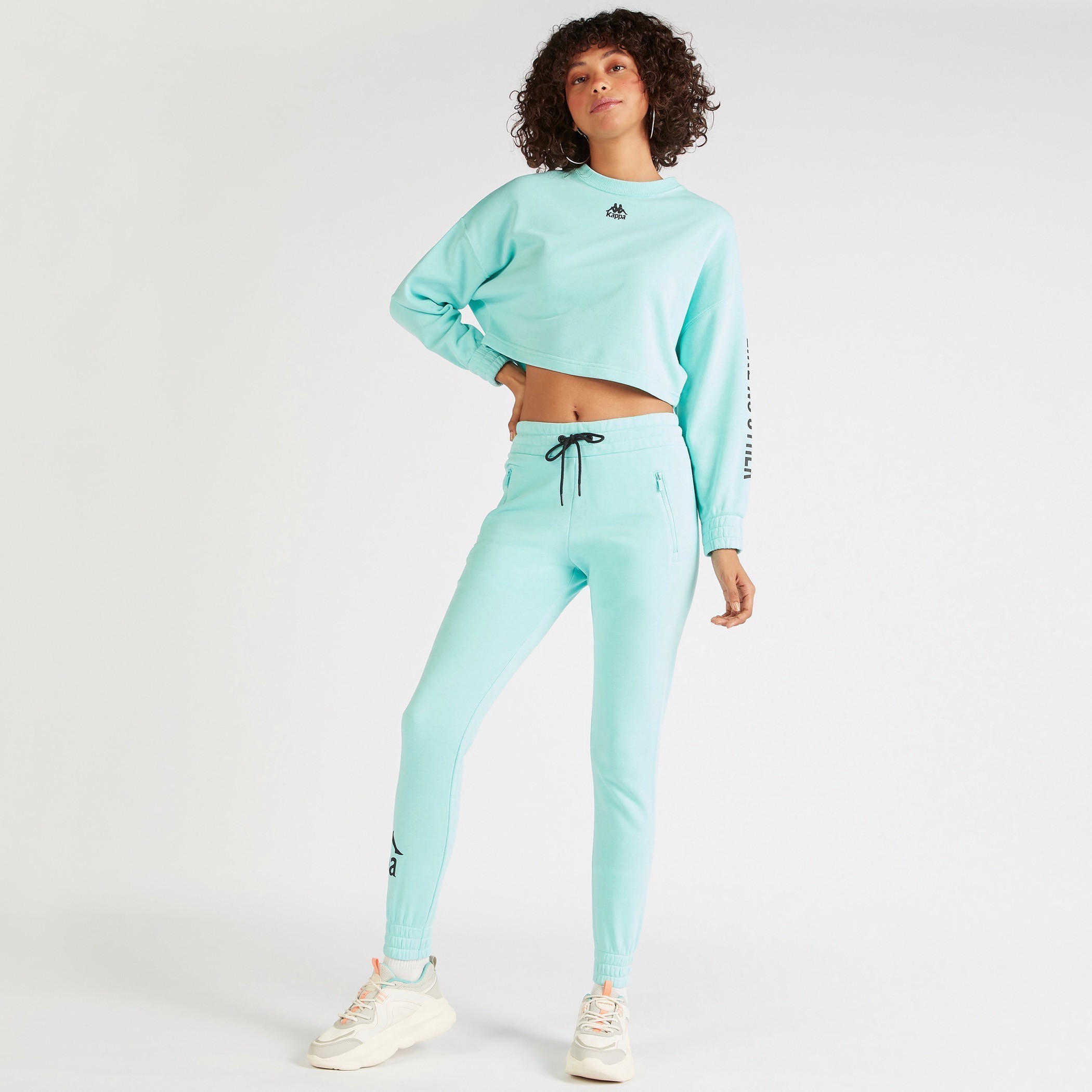 بنطلون رياضي بطبعات ورباط إغلاق وجيوب من كابا-women-clothing-bottoms-joggers-image-5
