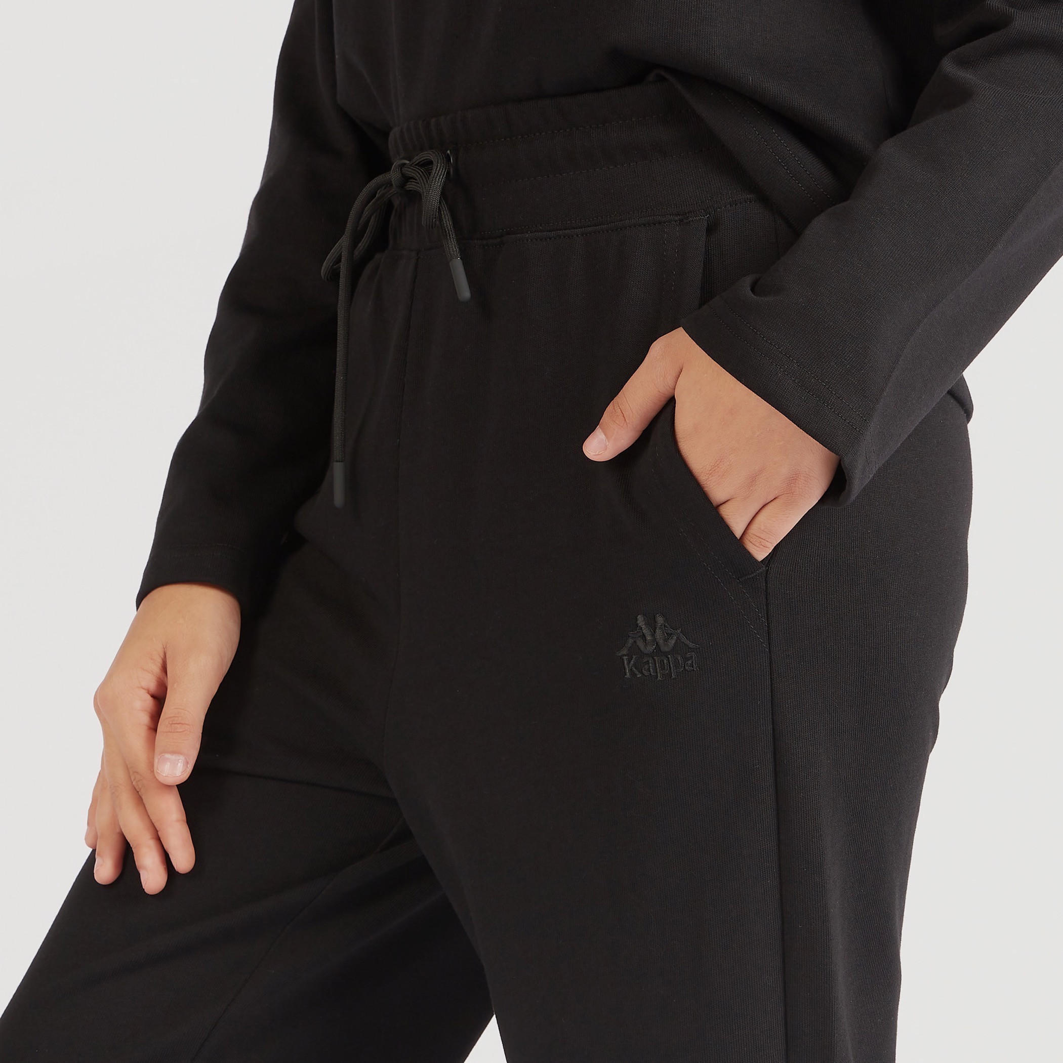 بنطلون رياضي سادة برباط إغلاق من كابا-women-clothing-bottoms-joggers-image-3