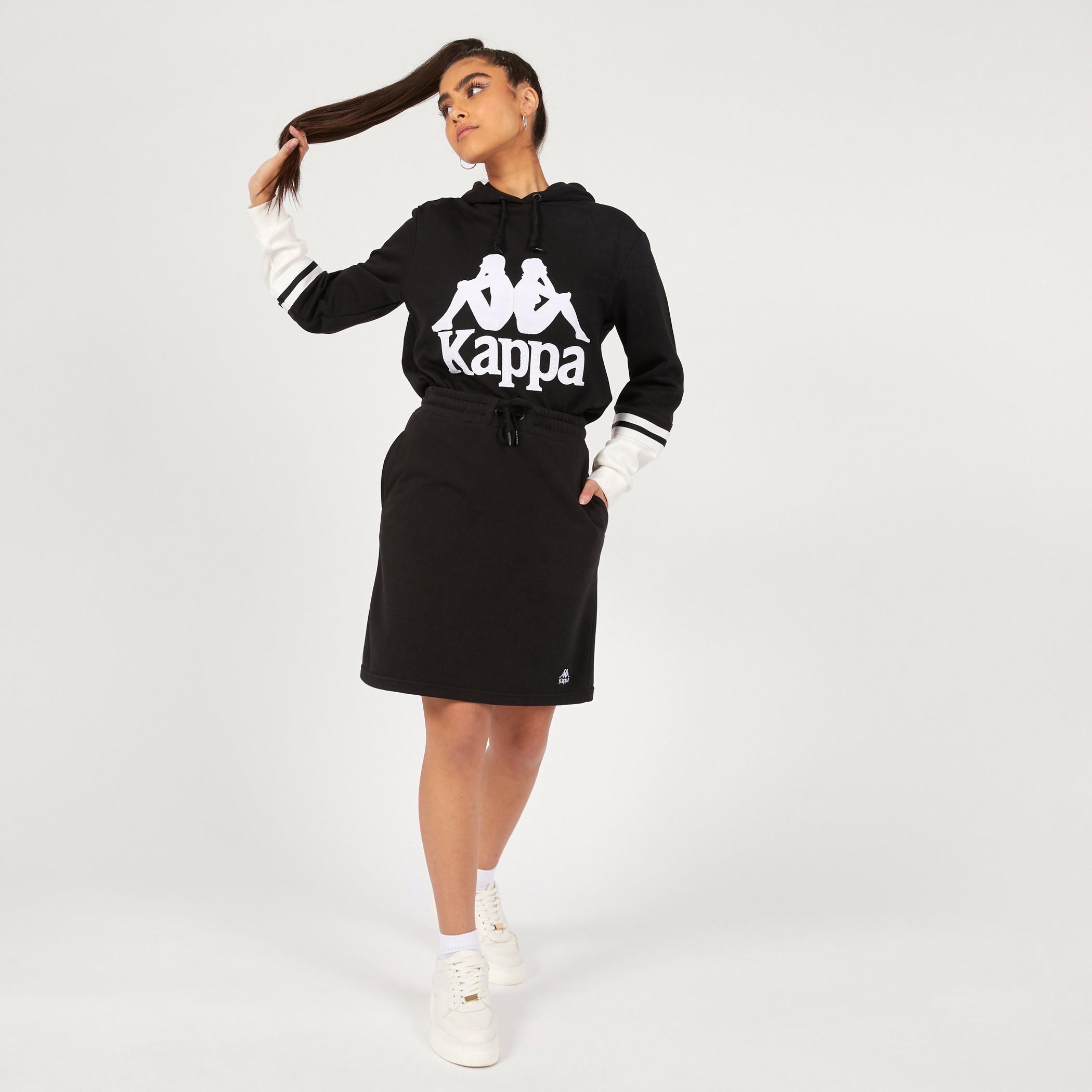 تنورة قصيرة سادة برباط إغلاق وجيوب من كابا-women-clothing-skirts-image-2