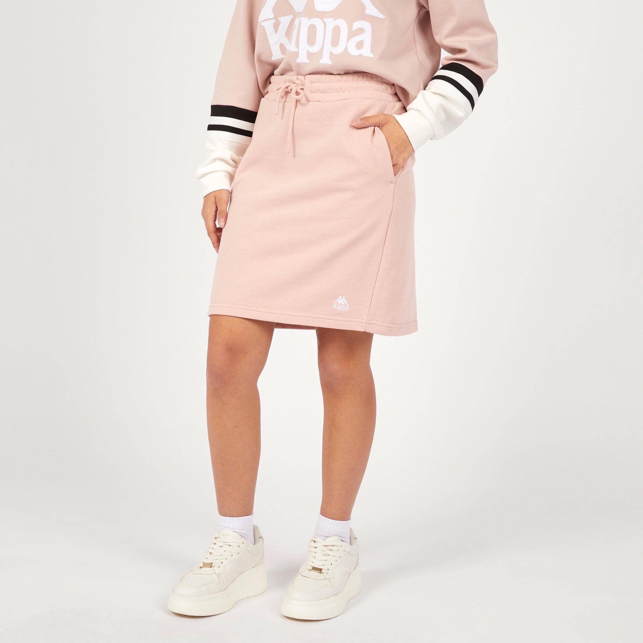 تنورة قصيرة سادة برباط إغلاق وجيوب من كابا-women-clothing-skirts-image-6