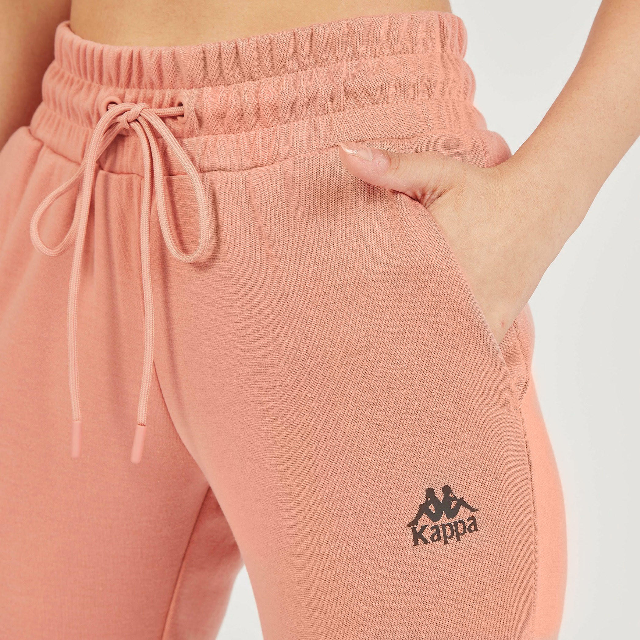 بنطلون رياضي سادة برباط إغلاق وجيوب من كابا-women-clothing-bottoms-joggers-image-13