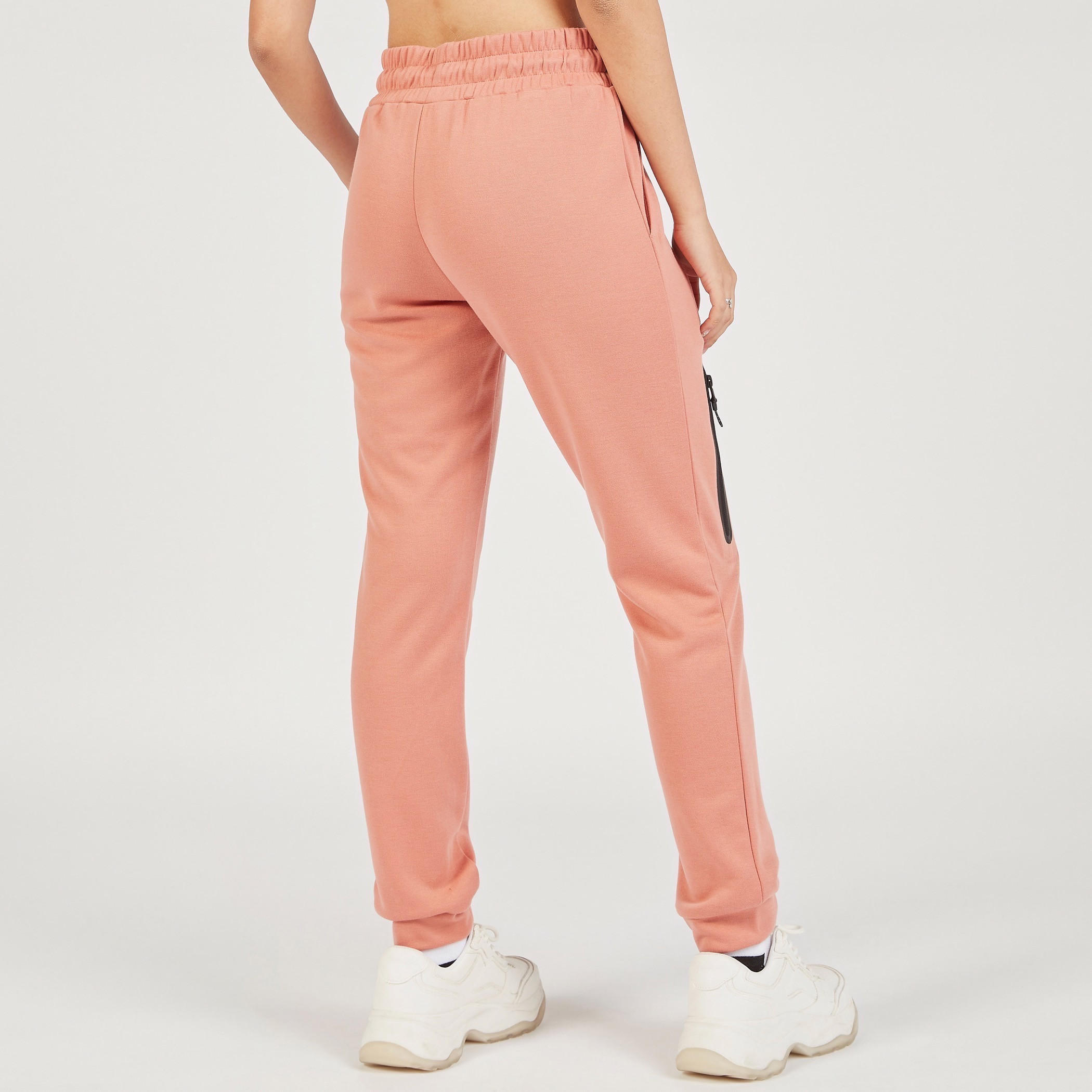 بنطلون رياضي سادة برباط إغلاق وجيوب من كابا-women-clothing-bottoms-joggers-image-14