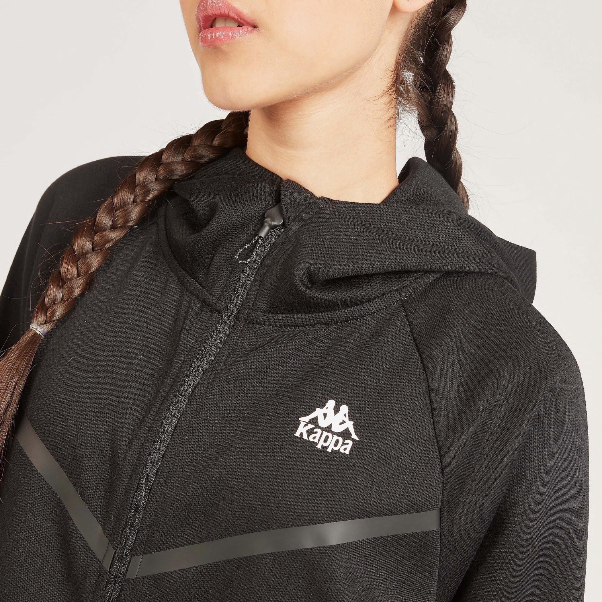 جاكيت سادة بسحّاب وقبّعة وأكمام طويلة وجيوب من كابا-women-clothing-sportswearandactivewear-coatsandjackets-jackets-image-1