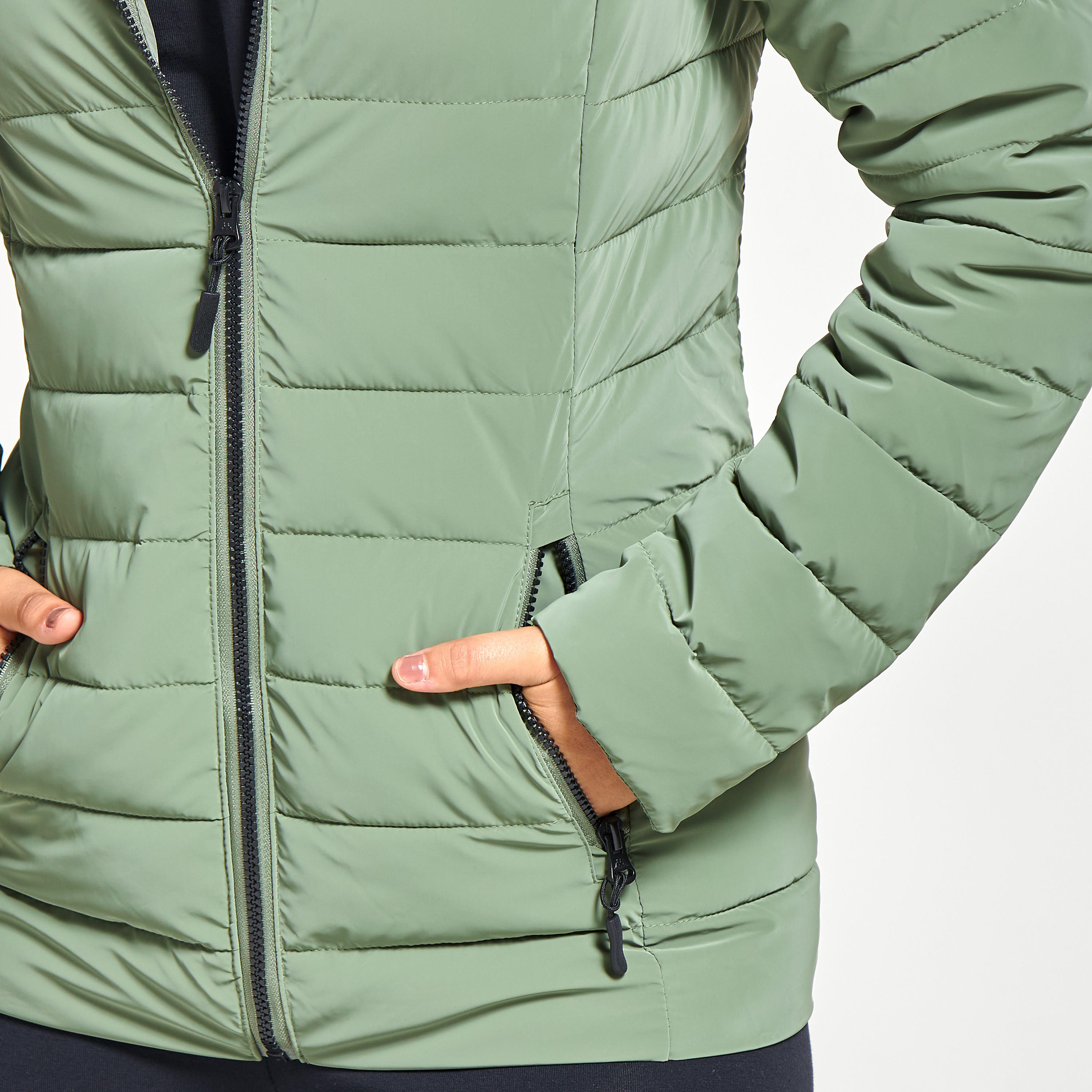 جاكيت منفوخ مبطن بسحاب وقبعة وأكمام طويلة من كابا-women-clothing-sportswearandactivewear-coatsandjackets-jackets-image-4