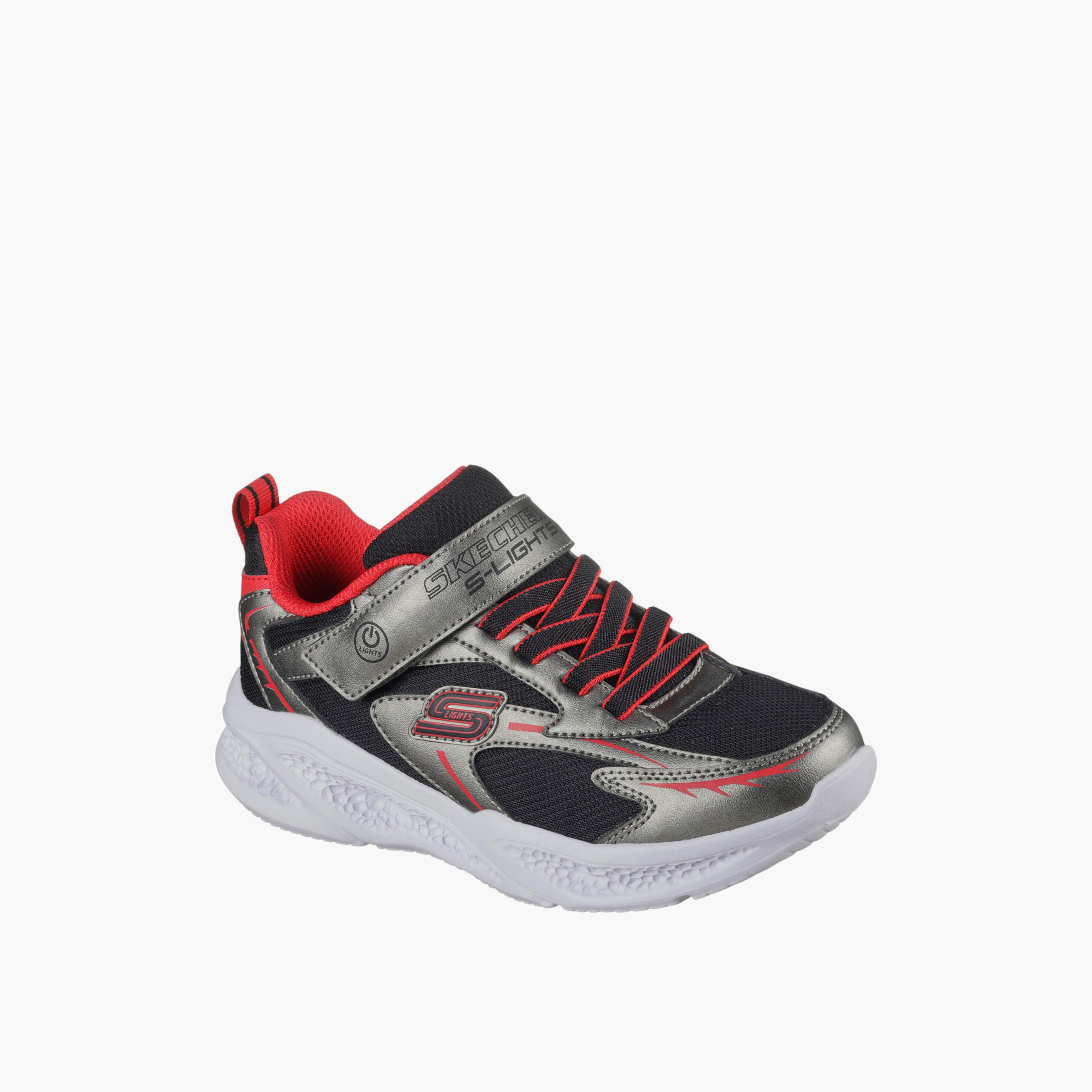 Skechers Boys' METEOR LIGHTS Light-Up Sports Shoes with Hook and Loop Closure - 401497L-GURD-boys-shoes-sneakers-image-1