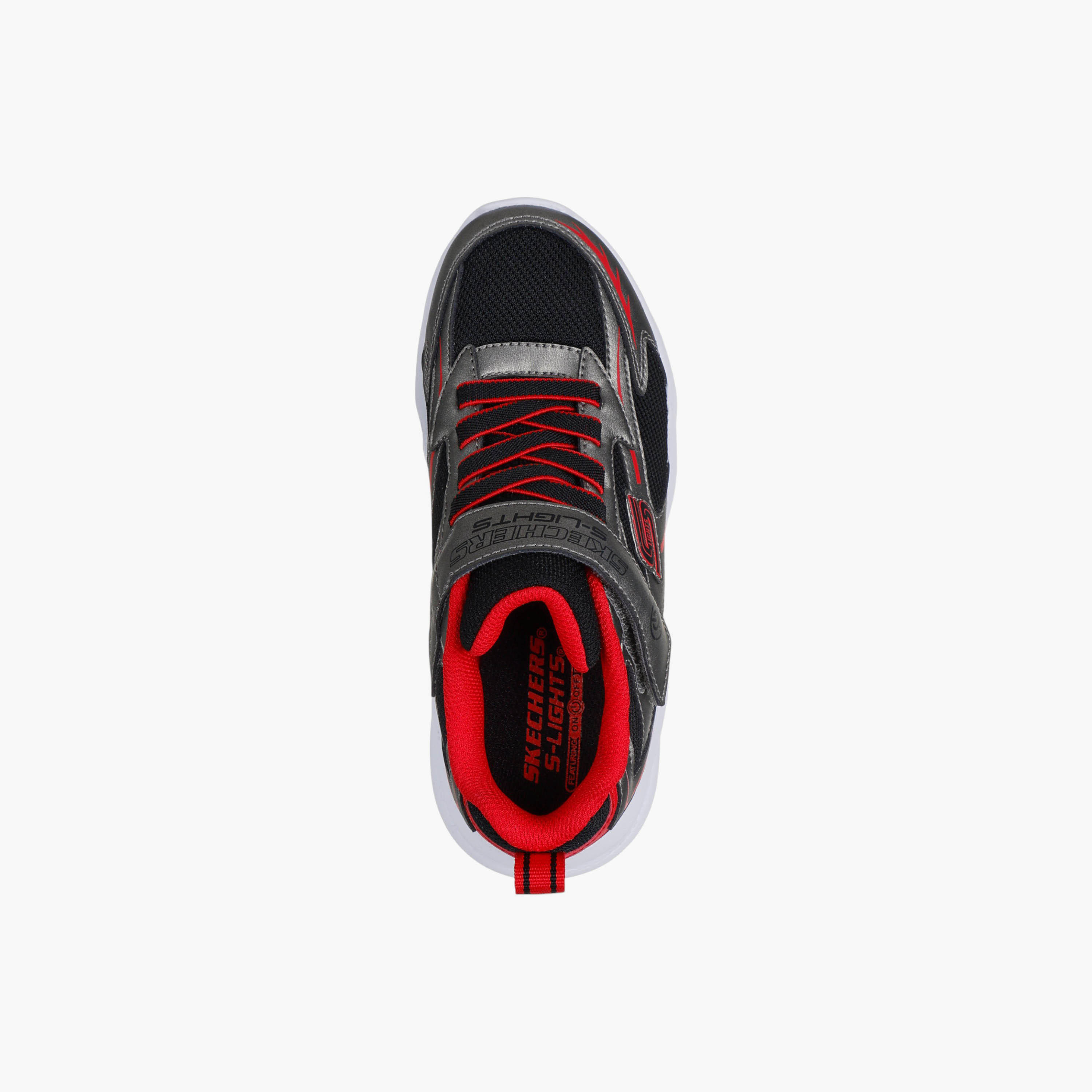 Skechers Boys' METEOR LIGHTS Light-Up Sports Shoes with Hook and Loop Closure - 401497L-GURD-boys-shoes-sneakers-image-3