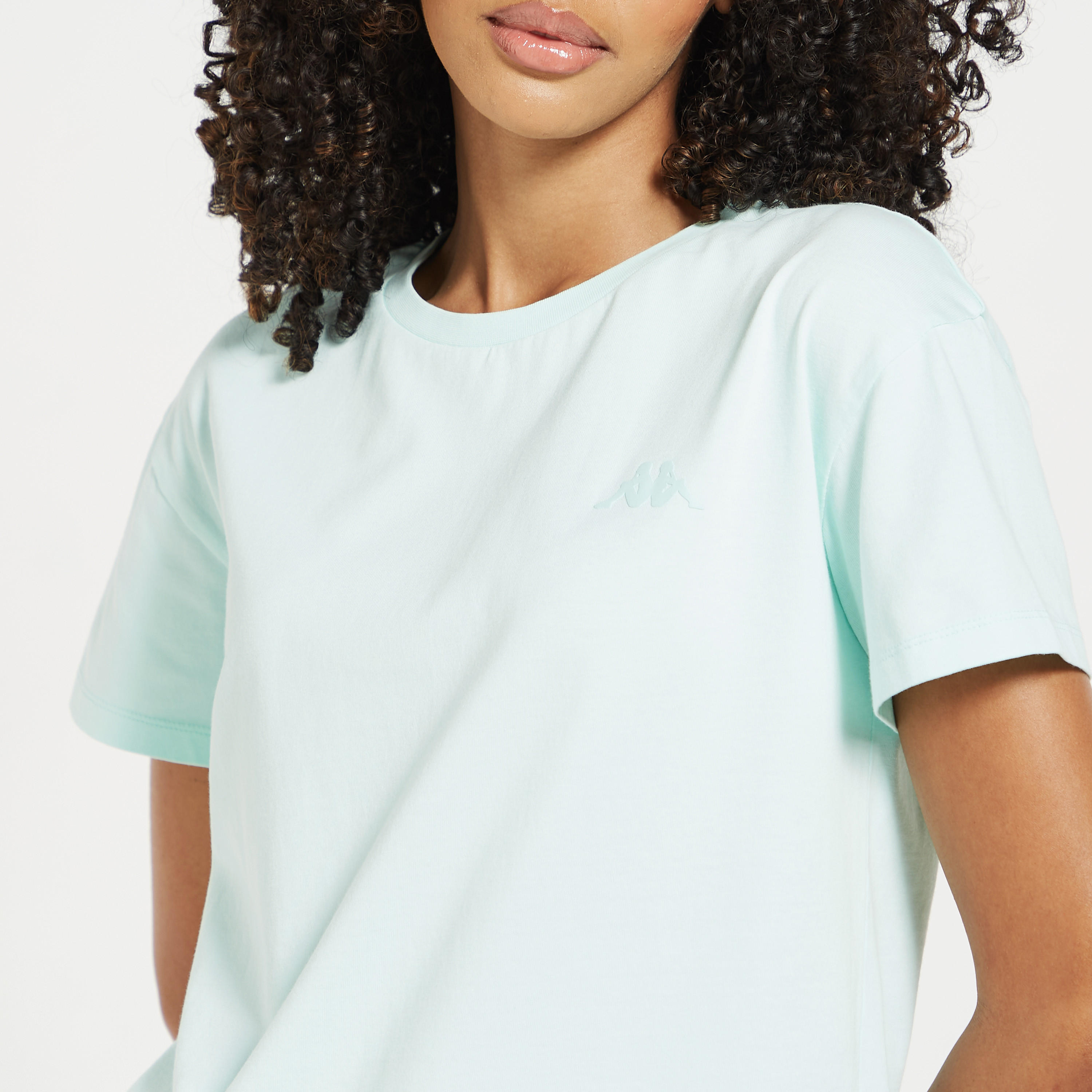 Kappa Solid T-shirt with Round Neck and Short Sleeves-women-clothing-sportswearandactivewear-tshirtsandvests-image-4