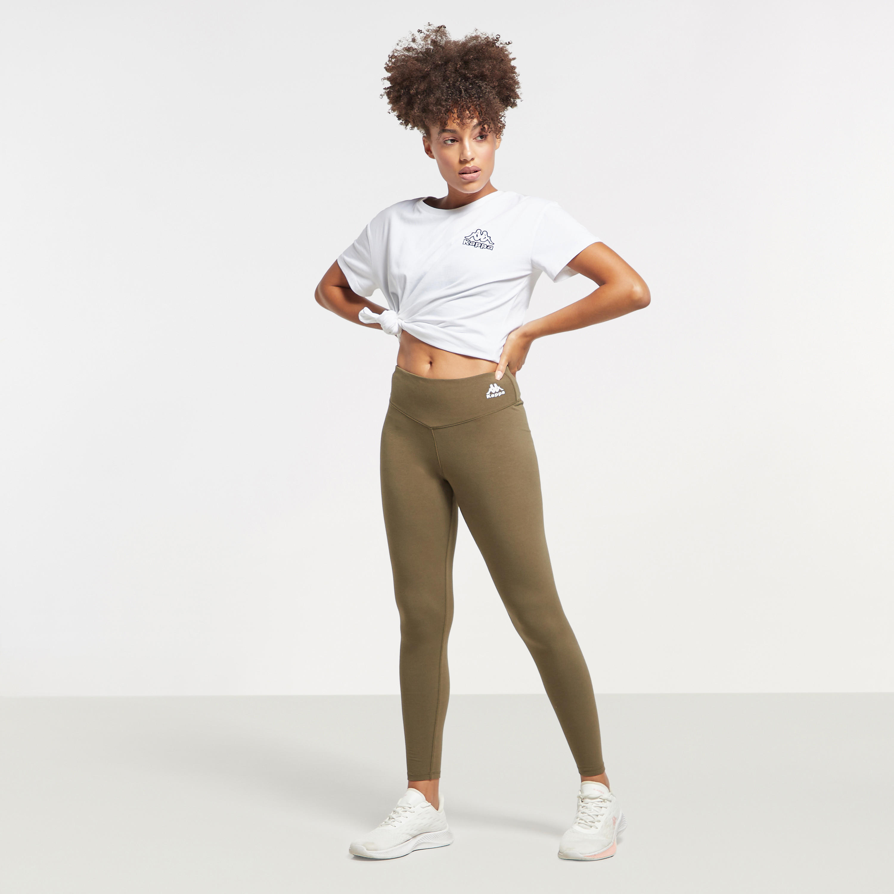 بنطلون ليقنز سادة بخصر مطاطي من كابا-women-clothing-bottoms-leggings-image-6