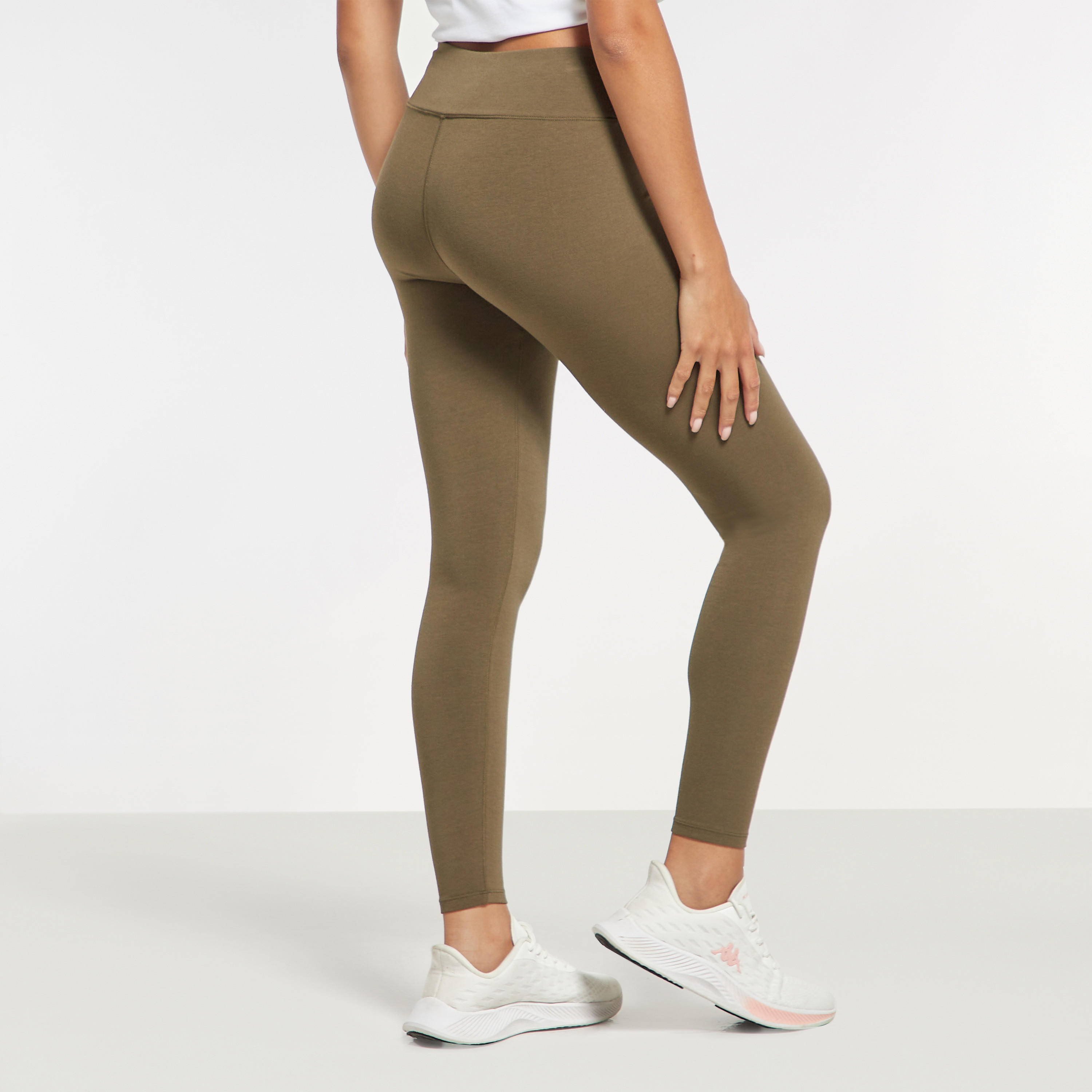 بنطلون ليقنز سادة بخصر مطاطي من كابا-women-clothing-bottoms-leggings-image-7