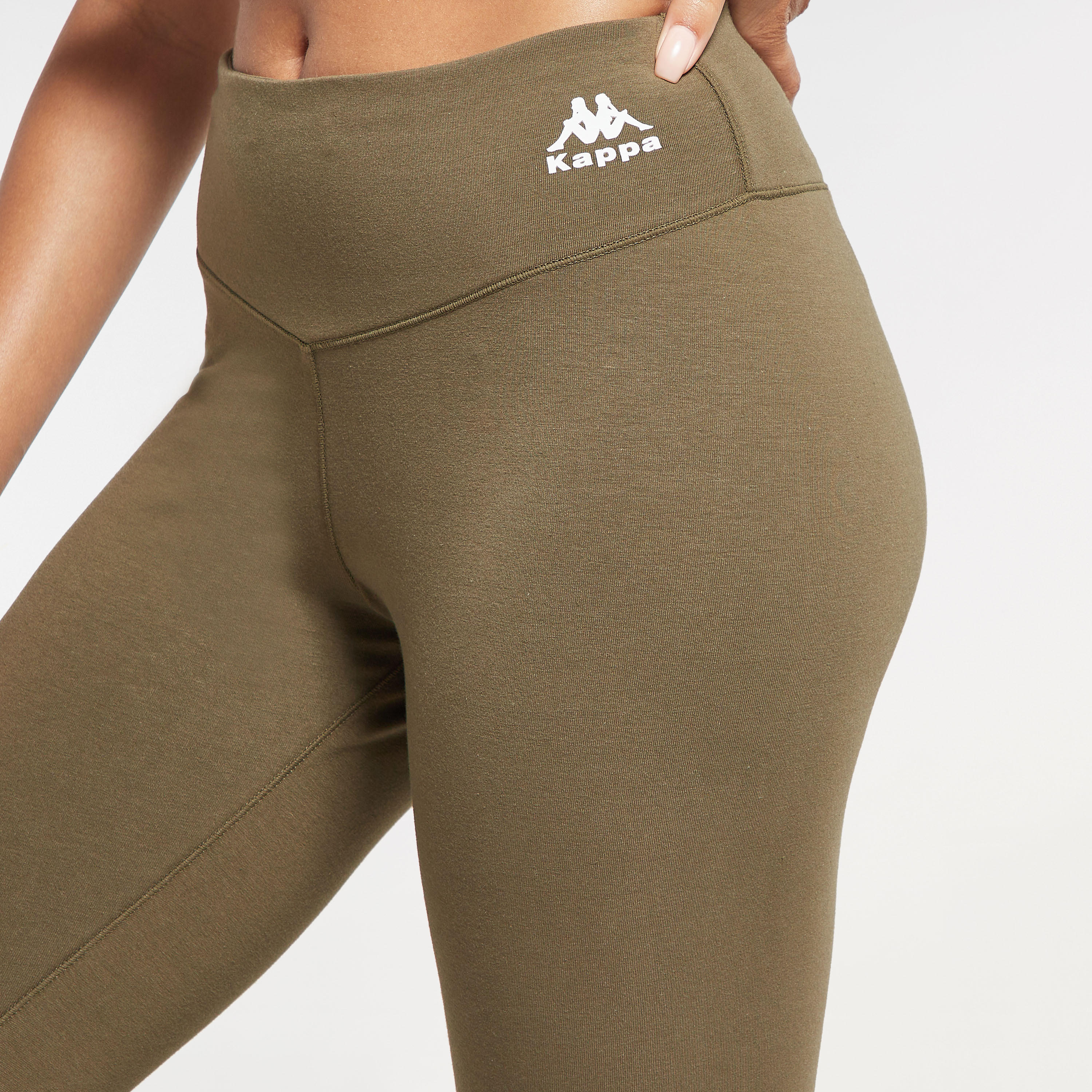 بنطلون ليقنز سادة بخصر مطاطي من كابا-women-clothing-bottoms-leggings-image-8