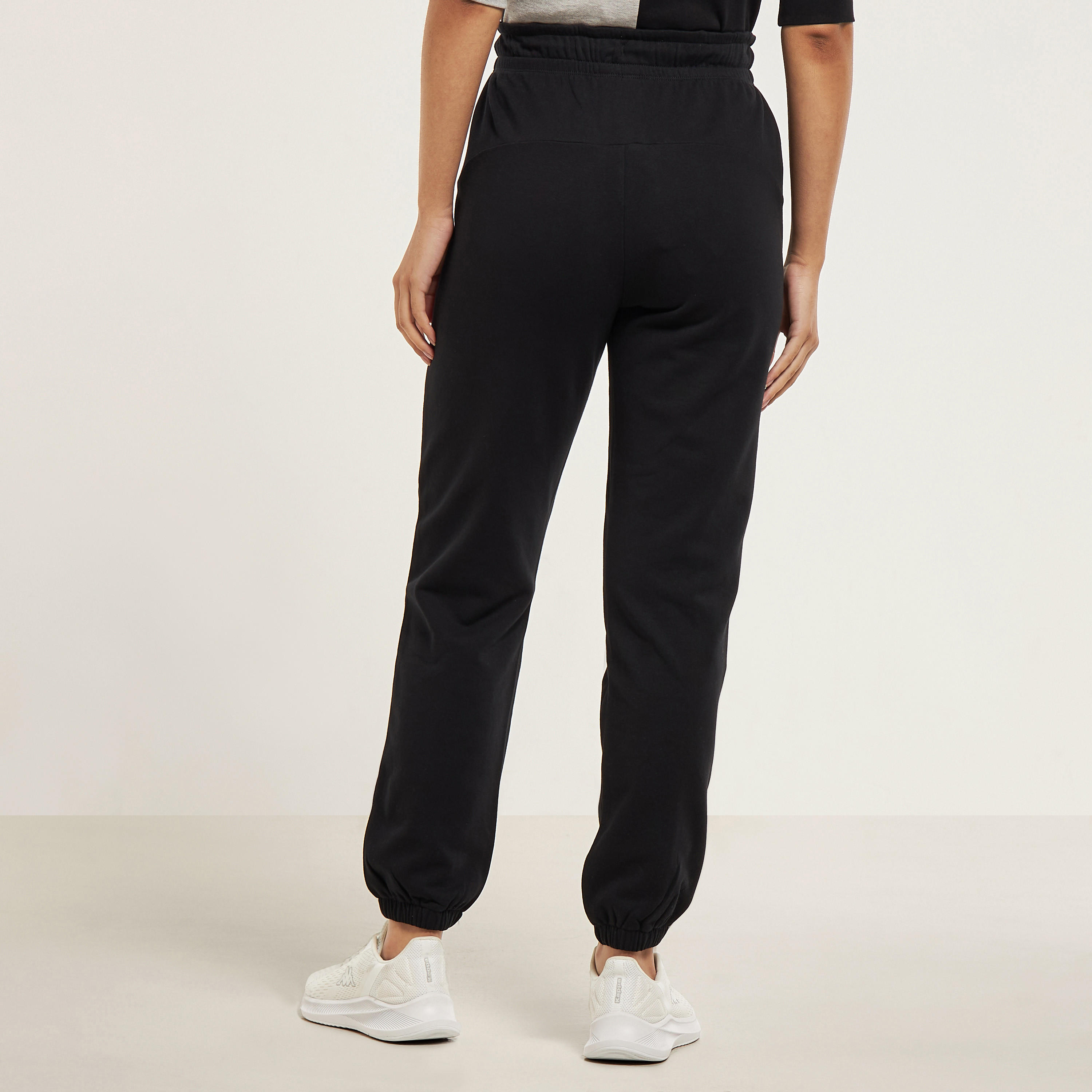 Kappa Logo Detail Joggers with Front Pintuck and Pockets-women-clothing-bottoms-joggers-image-3
