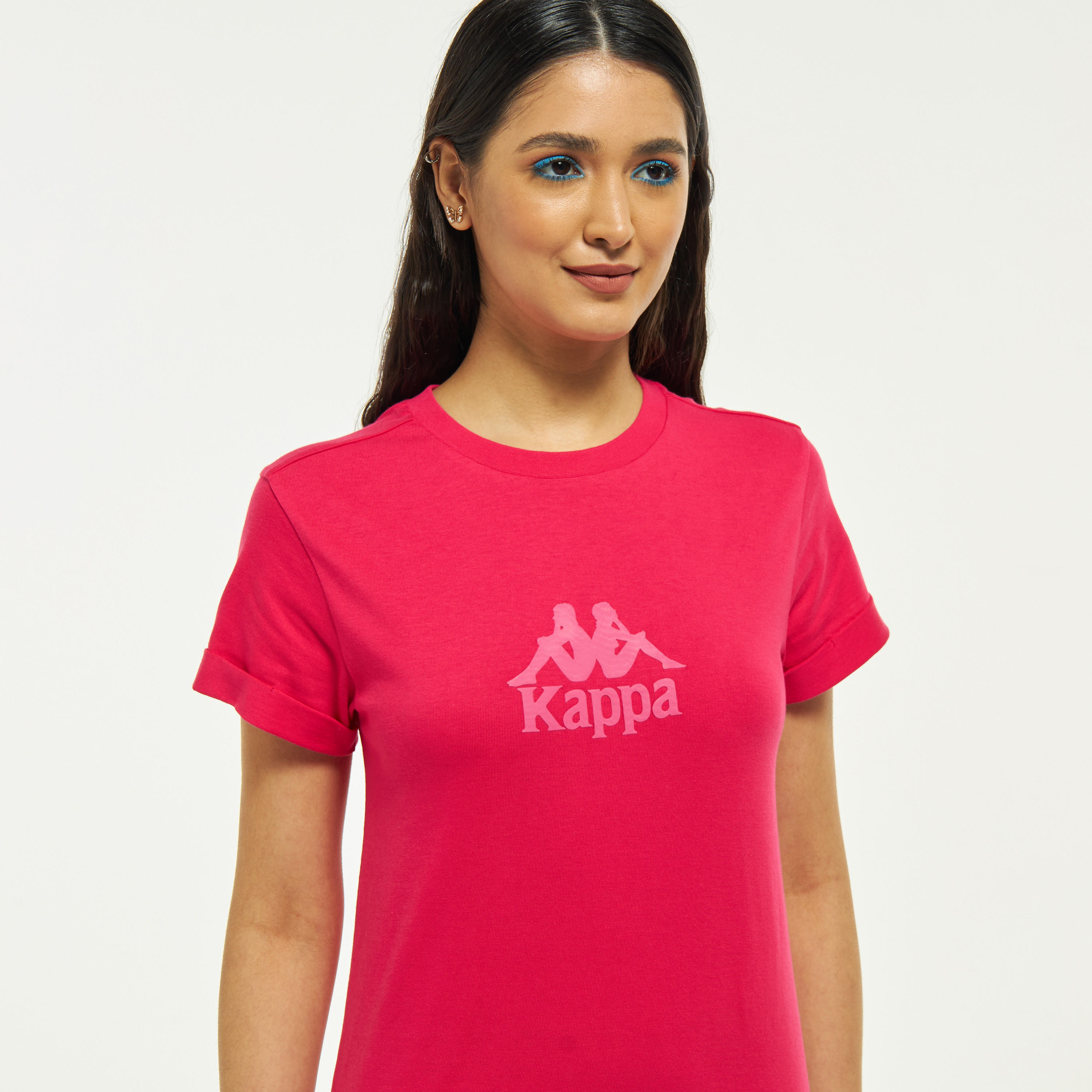 تيشيرت بأكمام قصيرة وطبعات شعار من كابا-women-clothing-tshirts-image-8