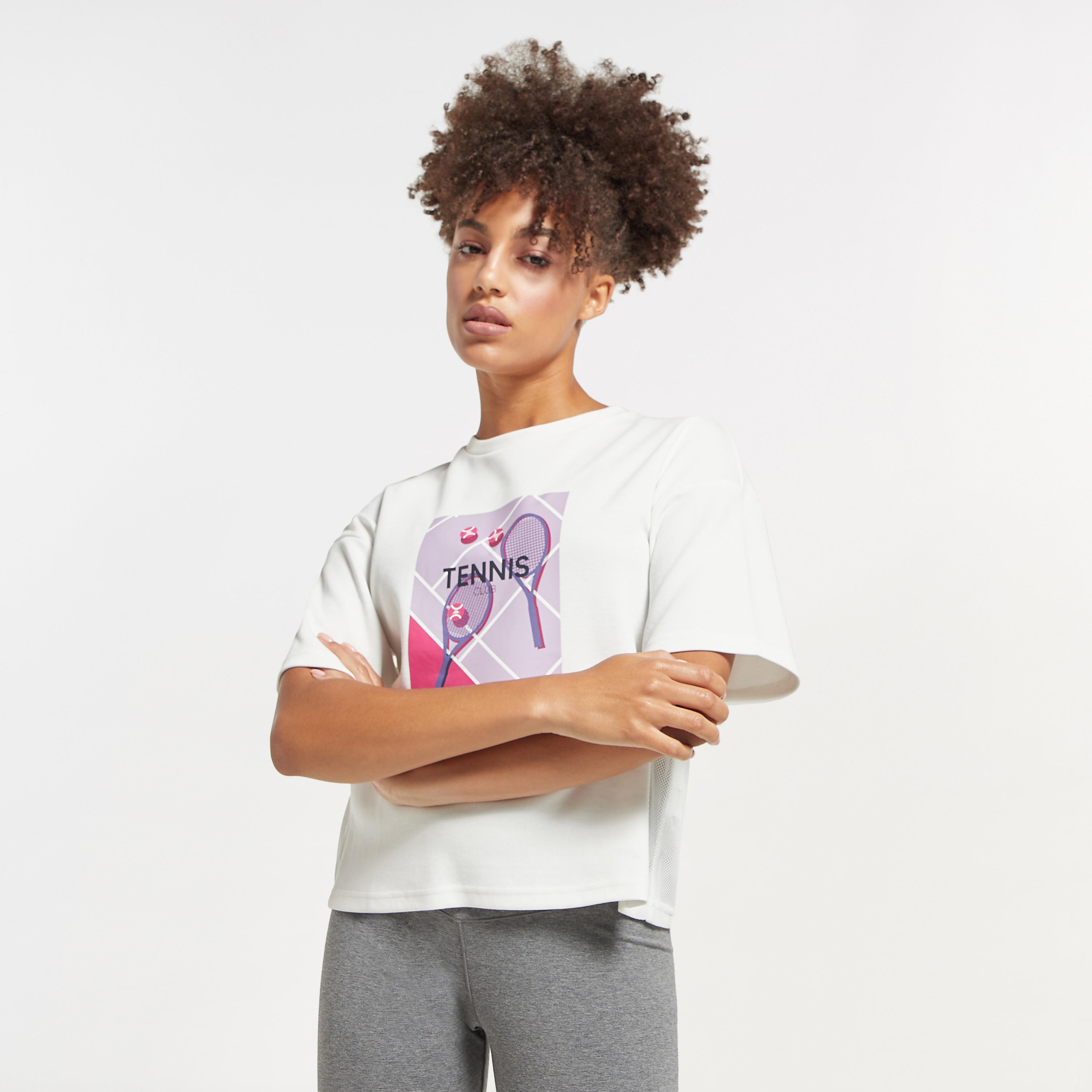 تيشيرت بياقة ضيّقة وأكمام قصيرة وطبعات من كابا-women-clothing-sportswearandactivewear-tshirtsandvests-image-13