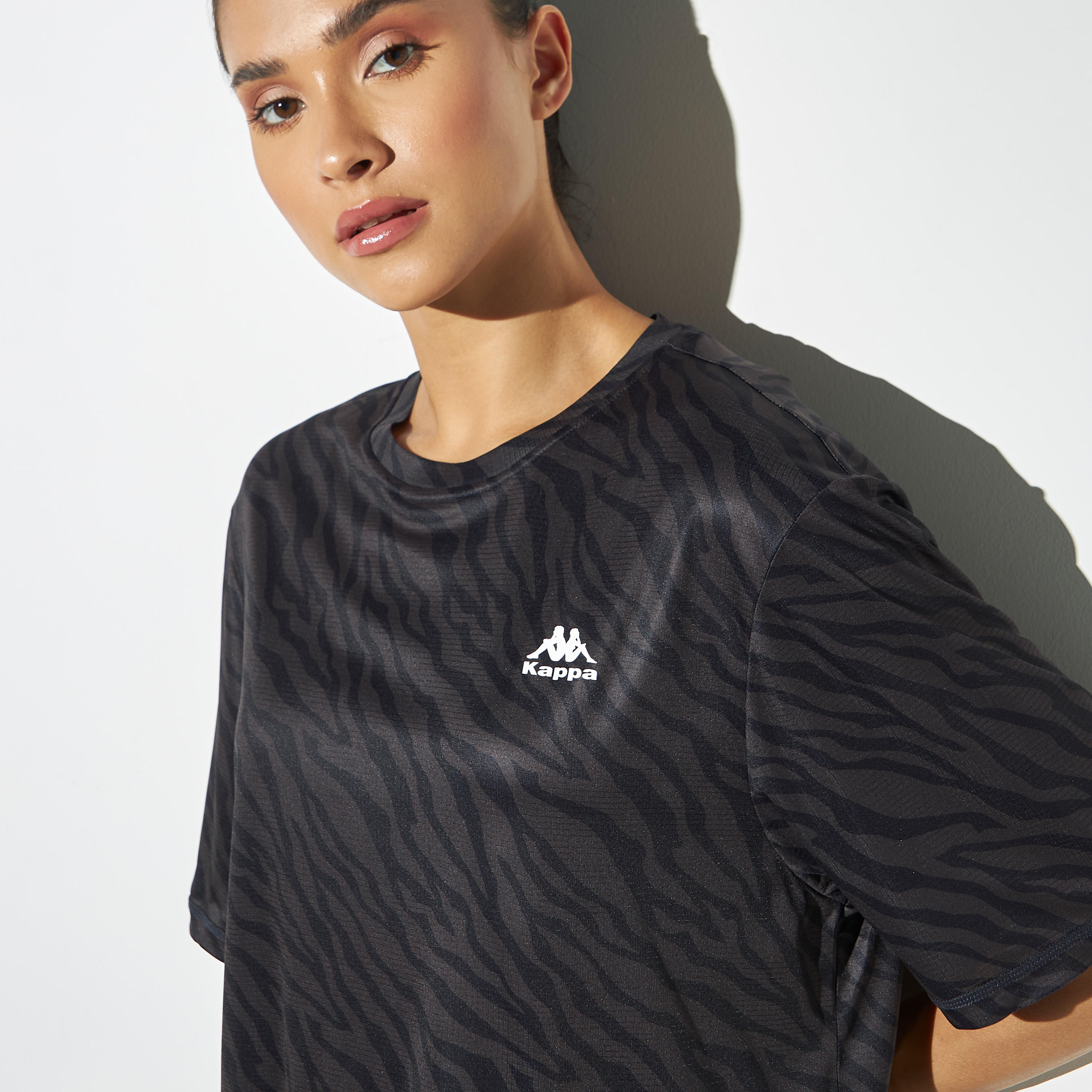 Kappa All-Over Printed T-shirt with Short Sleeves and Crew Neck-women-clothing-sportswearandactivewear-tshirtsandvests-image-4