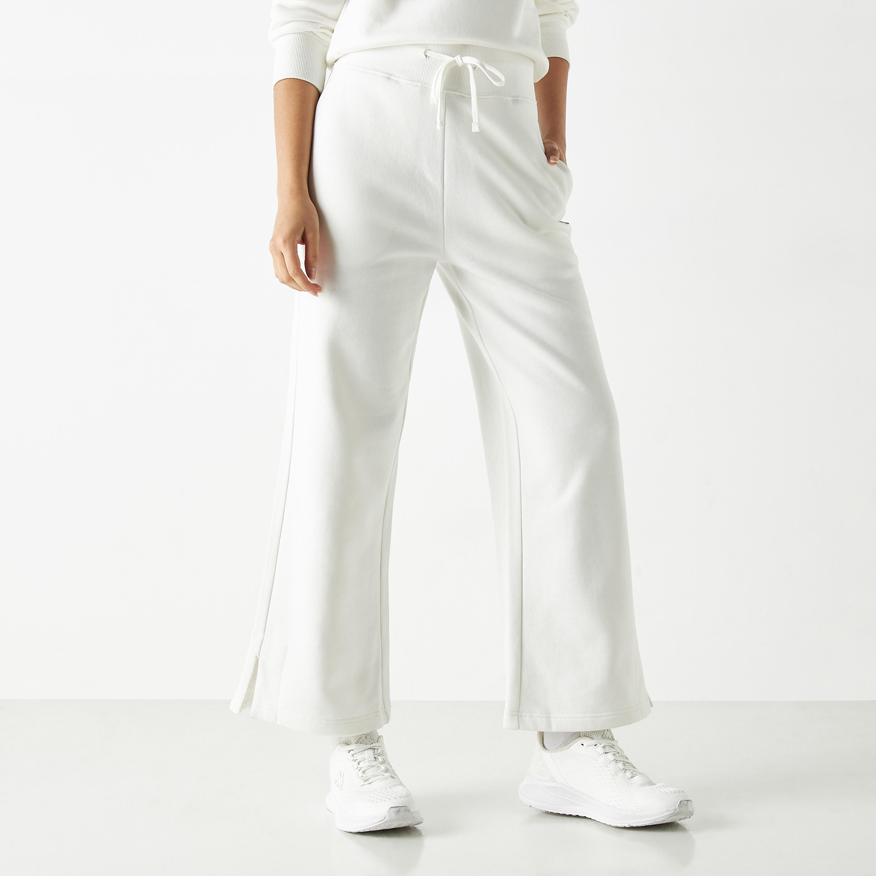 Kappa Solid Pants with Drawstring Closure and Pockets-women-clothing-bottoms-joggers-image-1