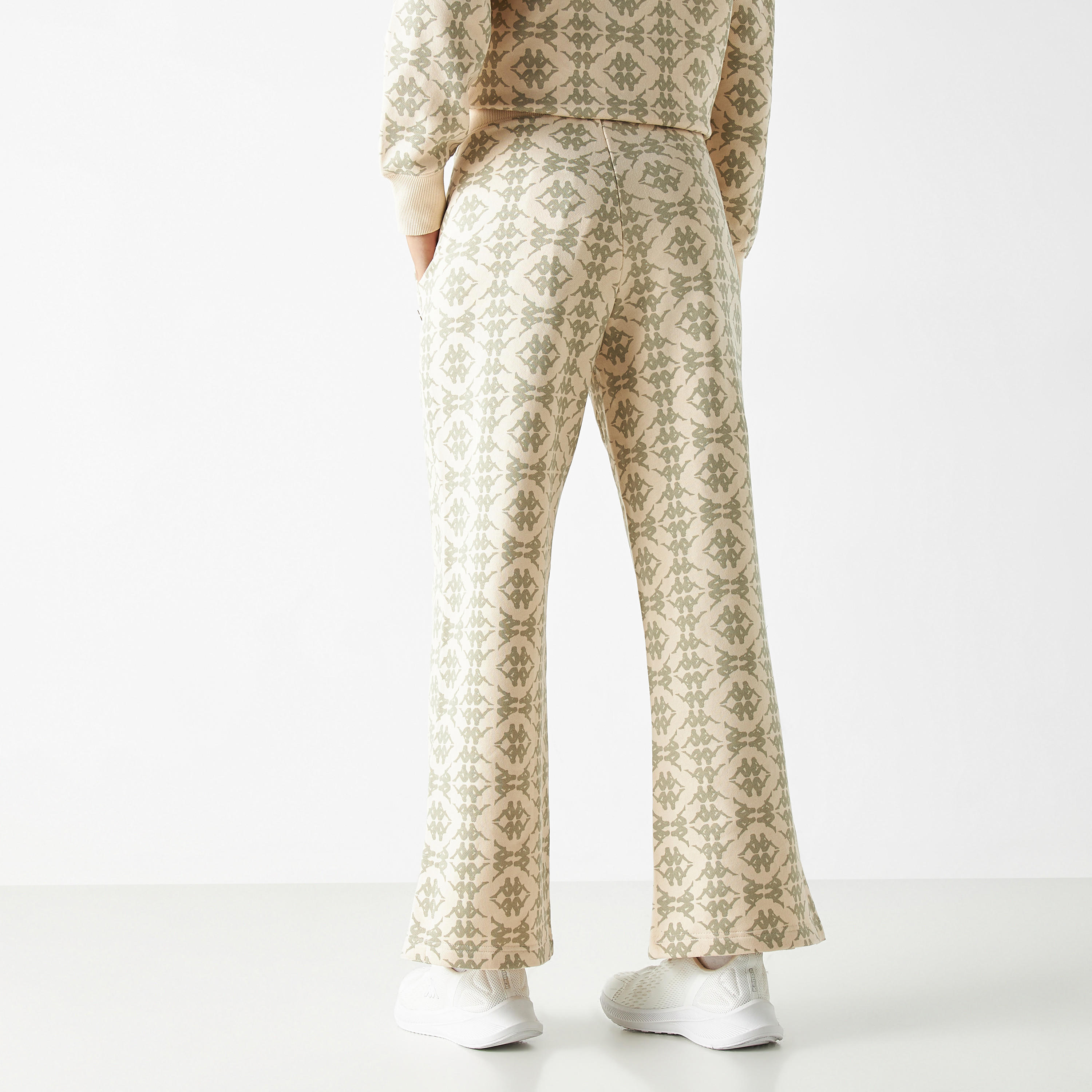Kappa All-Over Print Wide Leg Pants with Drawstring Closure-women-clothing-bottoms-joggers-image-3