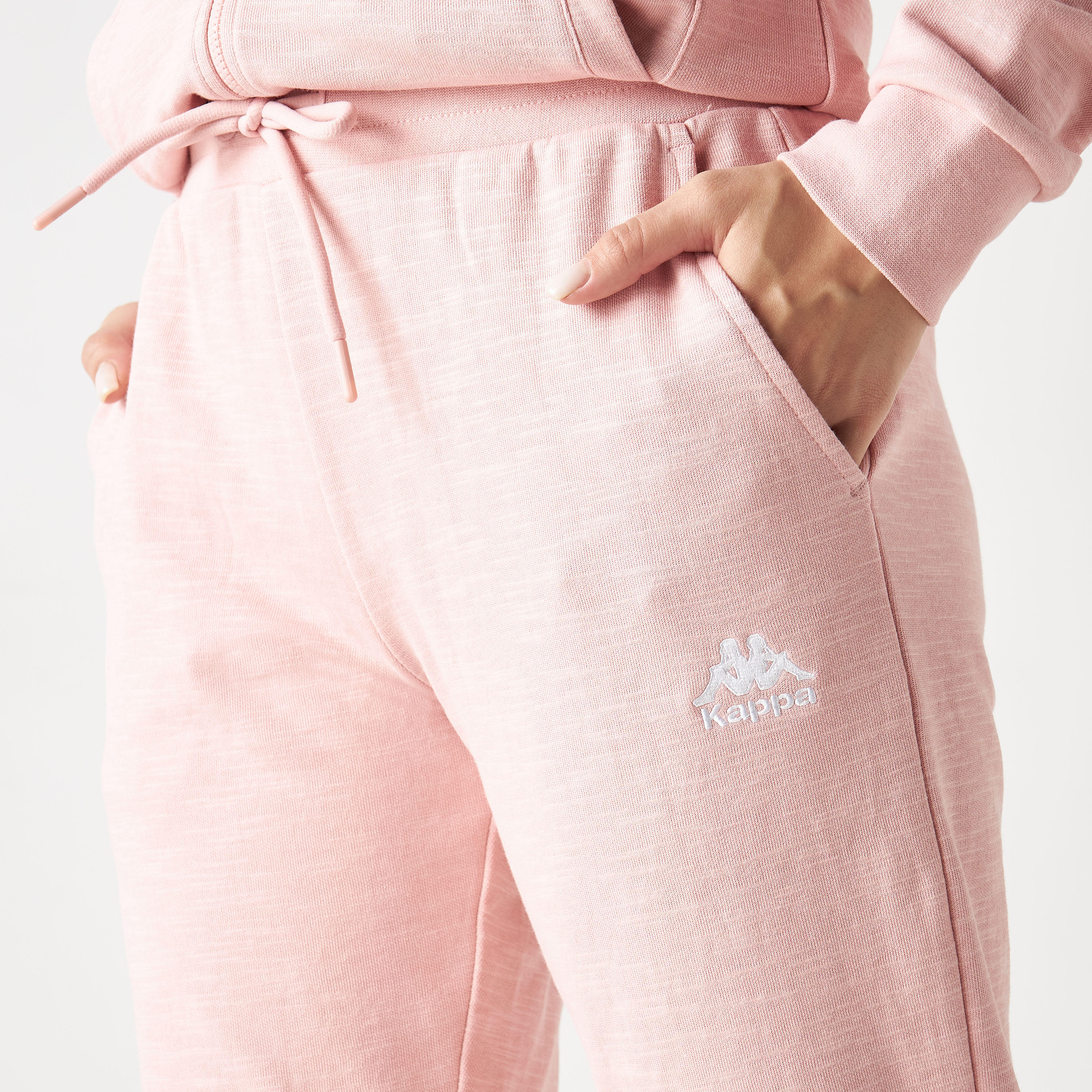 Kappa Logo Embroidered Joggers with Drawstring Closure and Pockets-women-clothing-bottoms-joggers-image-4