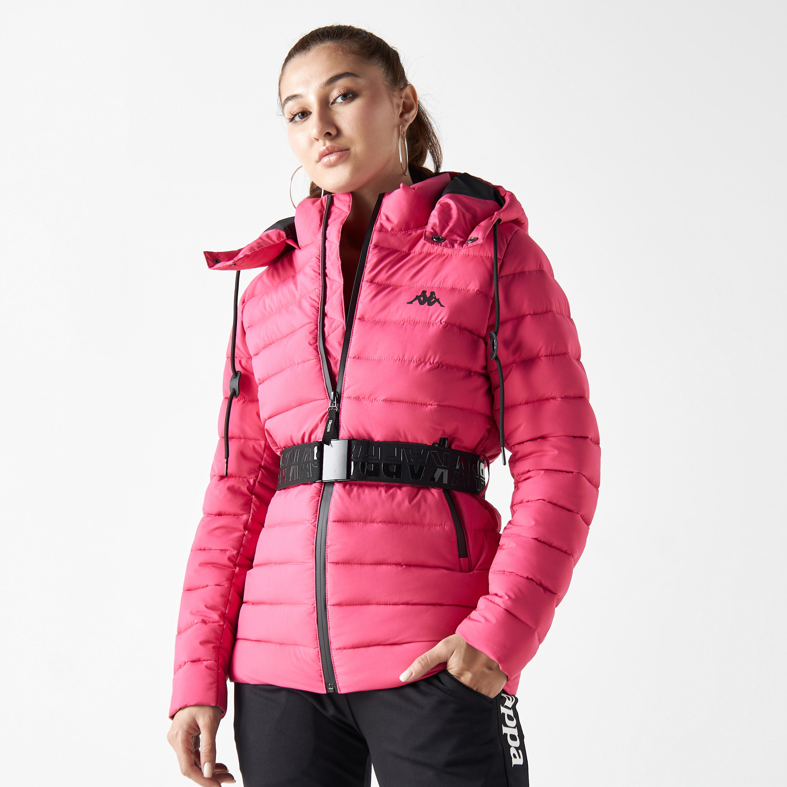 جاكيت بقبّعة وحزام من كابا-women-clothing-sportswearandactivewear-coatsandjackets-jackets-image-1