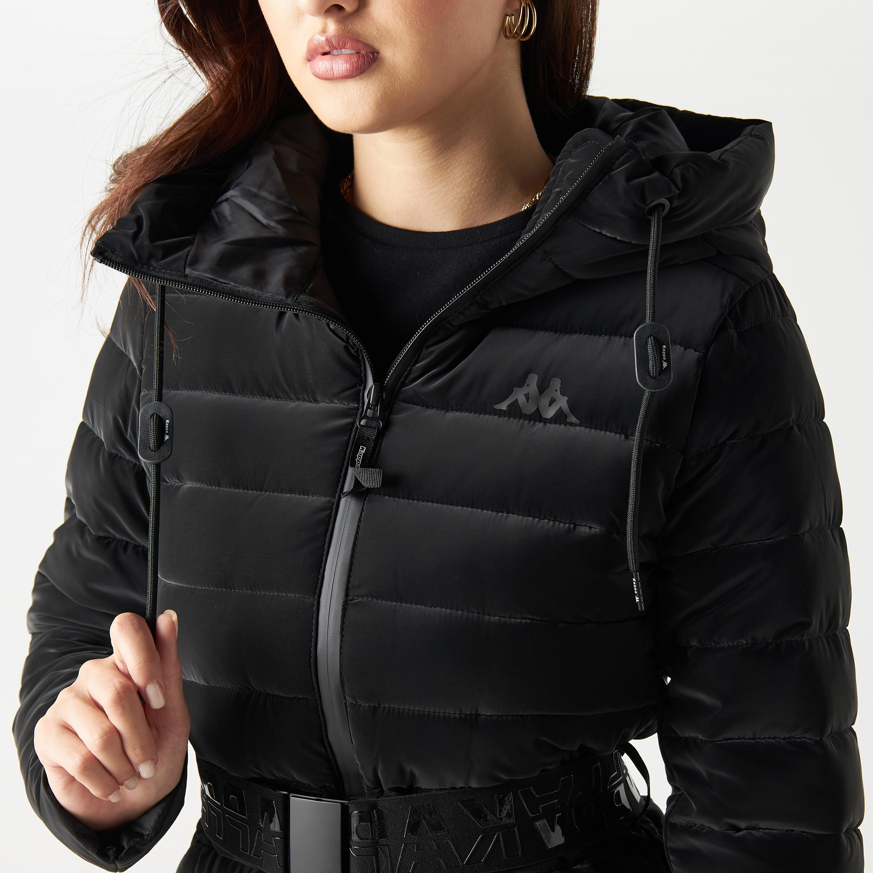 جاكيت طويل بسحّاب وقبّعة وحزام من كابا-women-clothing-sportswearandactivewear-coatsandjackets-jackets-image-4