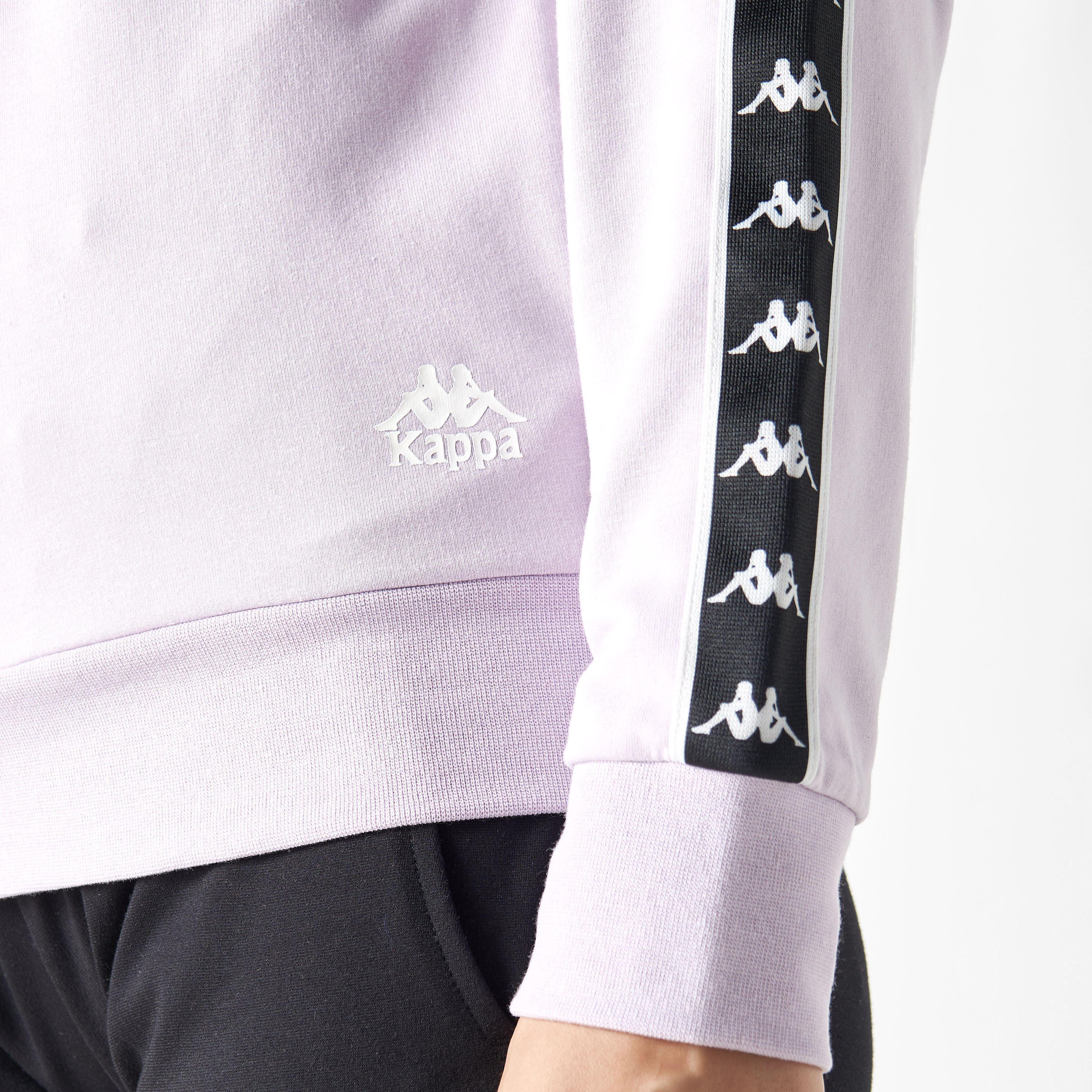 هودي بتفاصيل شعار وأكمام طويلة من كابا-women-clothing-sportswearandactivewear-hoodiesandsweatshirts-image-5