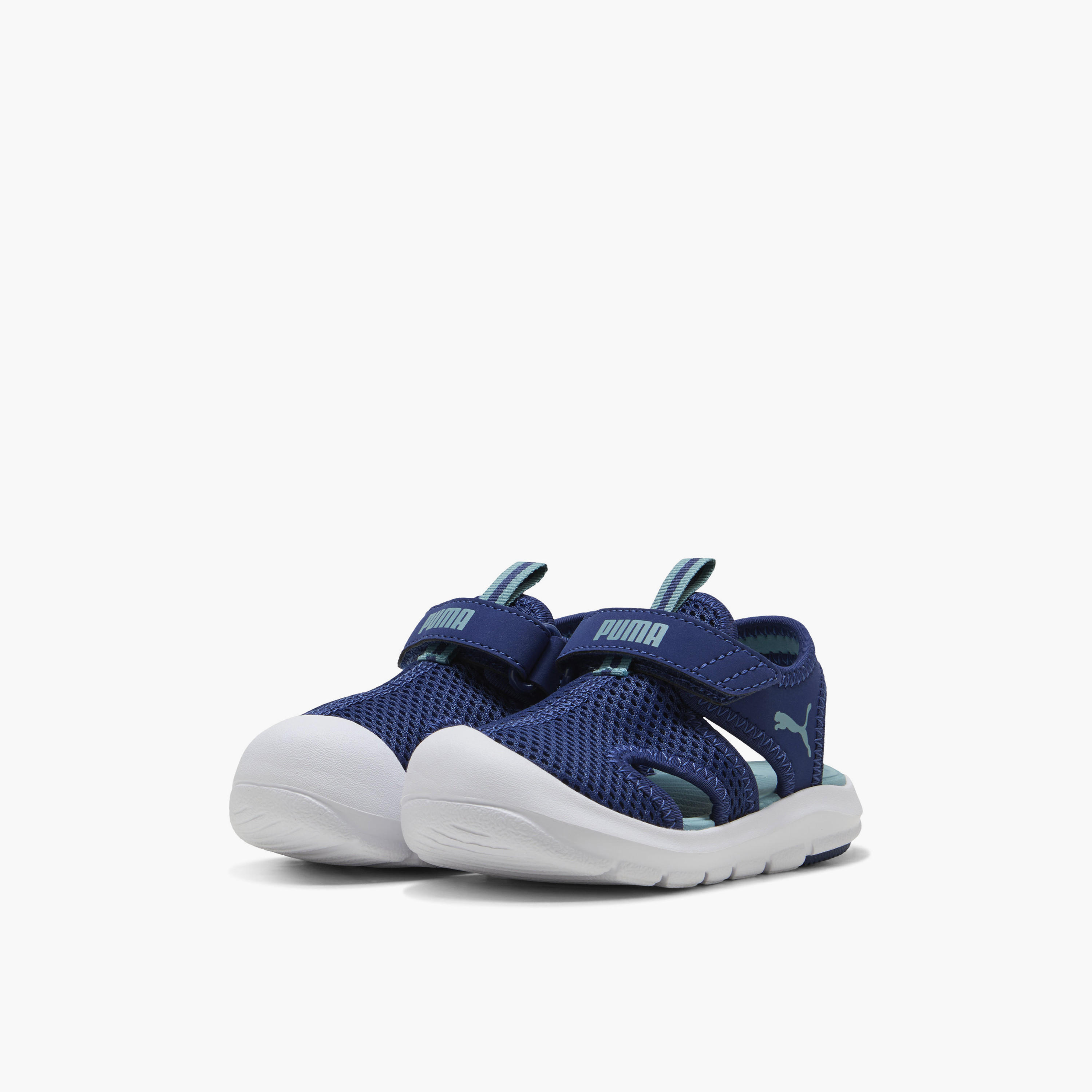 Puma Fun Racer Mesh V Strap Sandals with Hook & Loop Closure-baby-boys-shoes-sandals-image-1