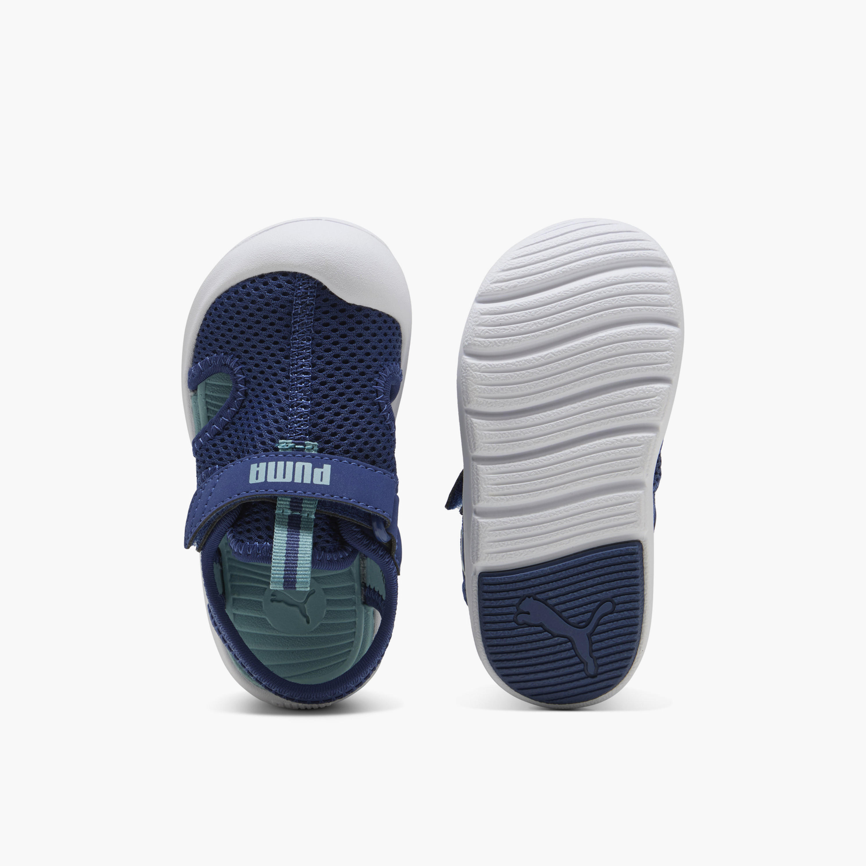 Puma Fun Racer Mesh V Strap Sandals with Hook & Loop Closure-baby-boys-shoes-sandals-image-4