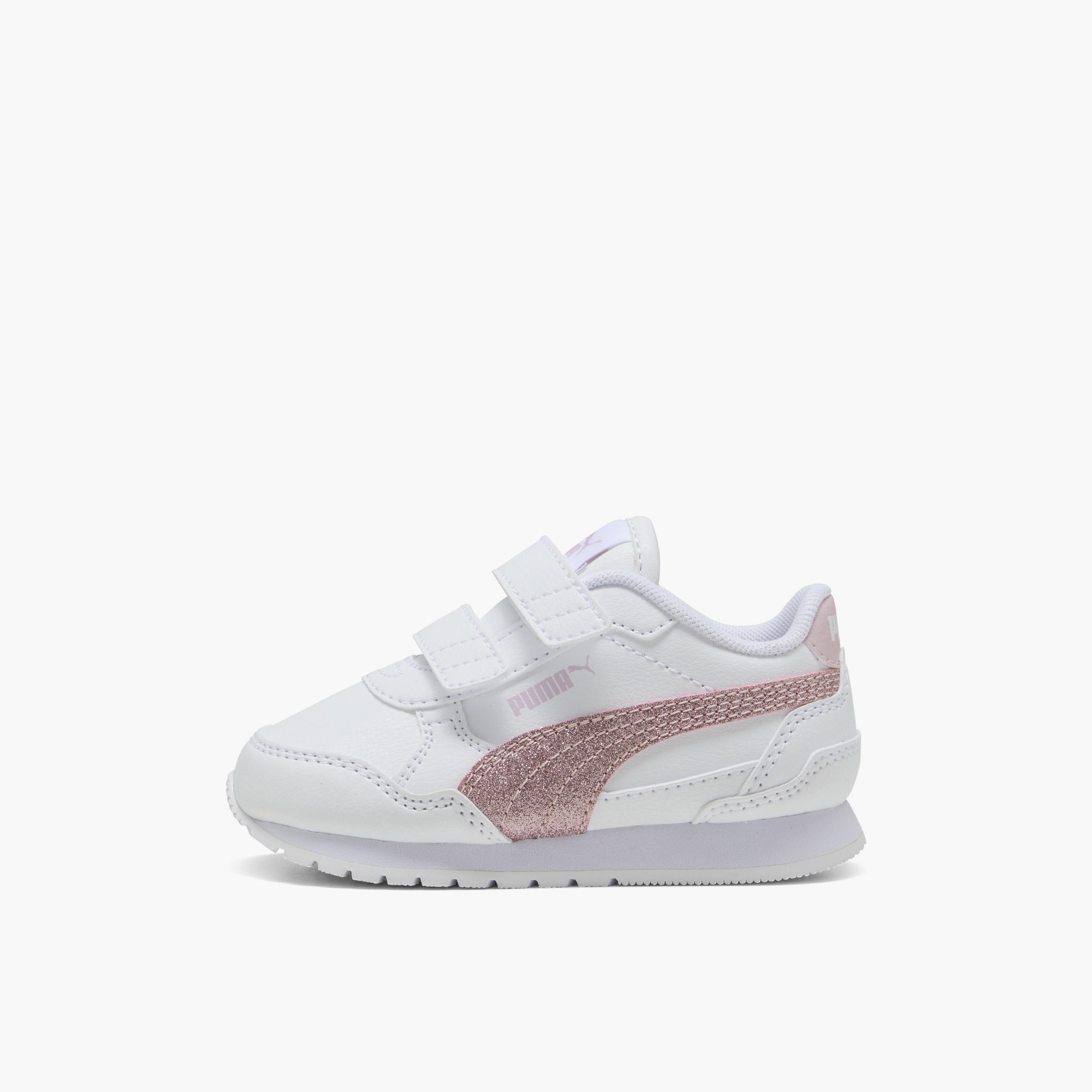 Puma ST Runner v4 SL Glitter V Ankle Sneakers with Hook & Loop Closure-baby-girls-shoes-closedshoes-image-3