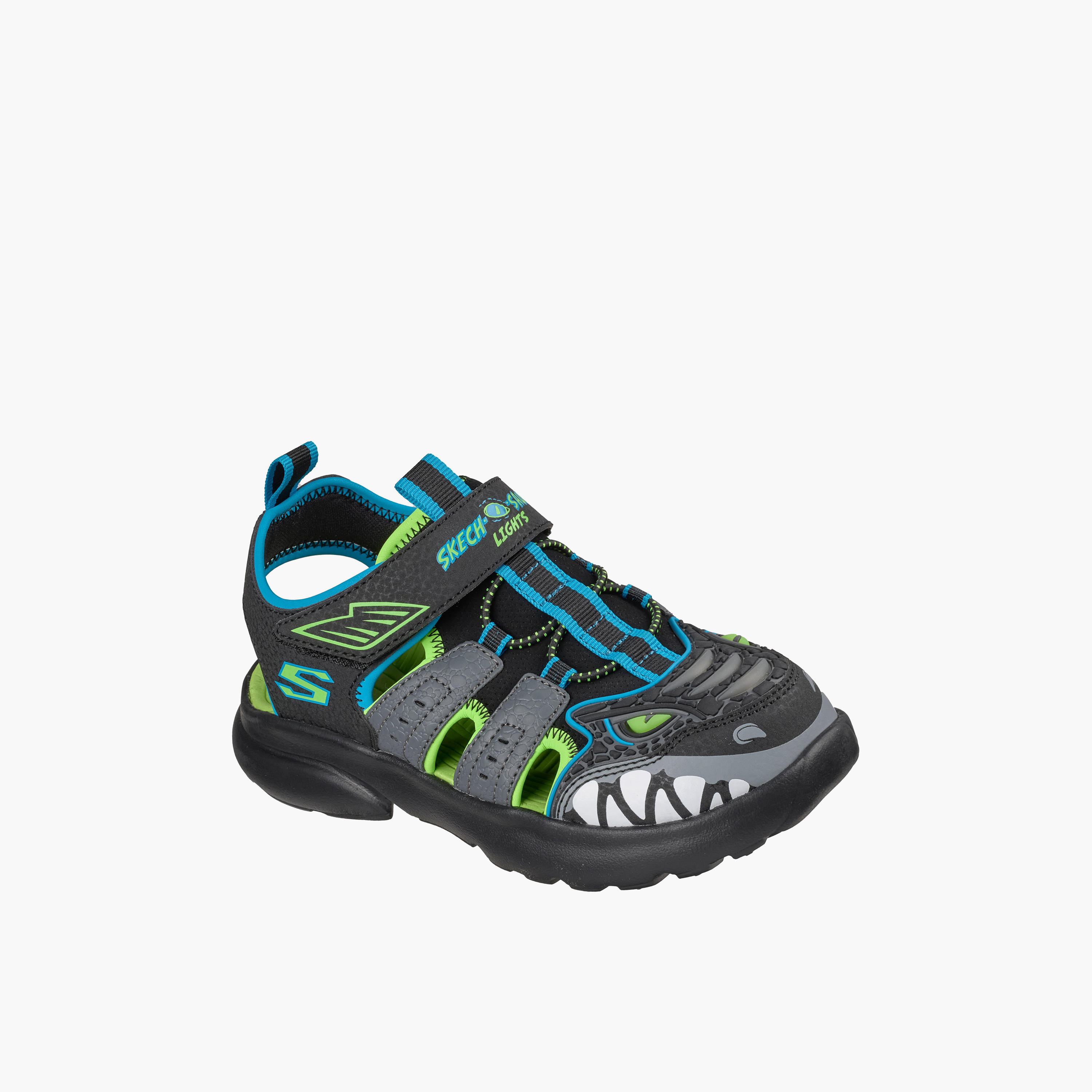 صندل مسطح بشريط إغلاق لاصق سبلاش رازور للأولاد من سكيتشرز-boys-shoes-sandals-image-1