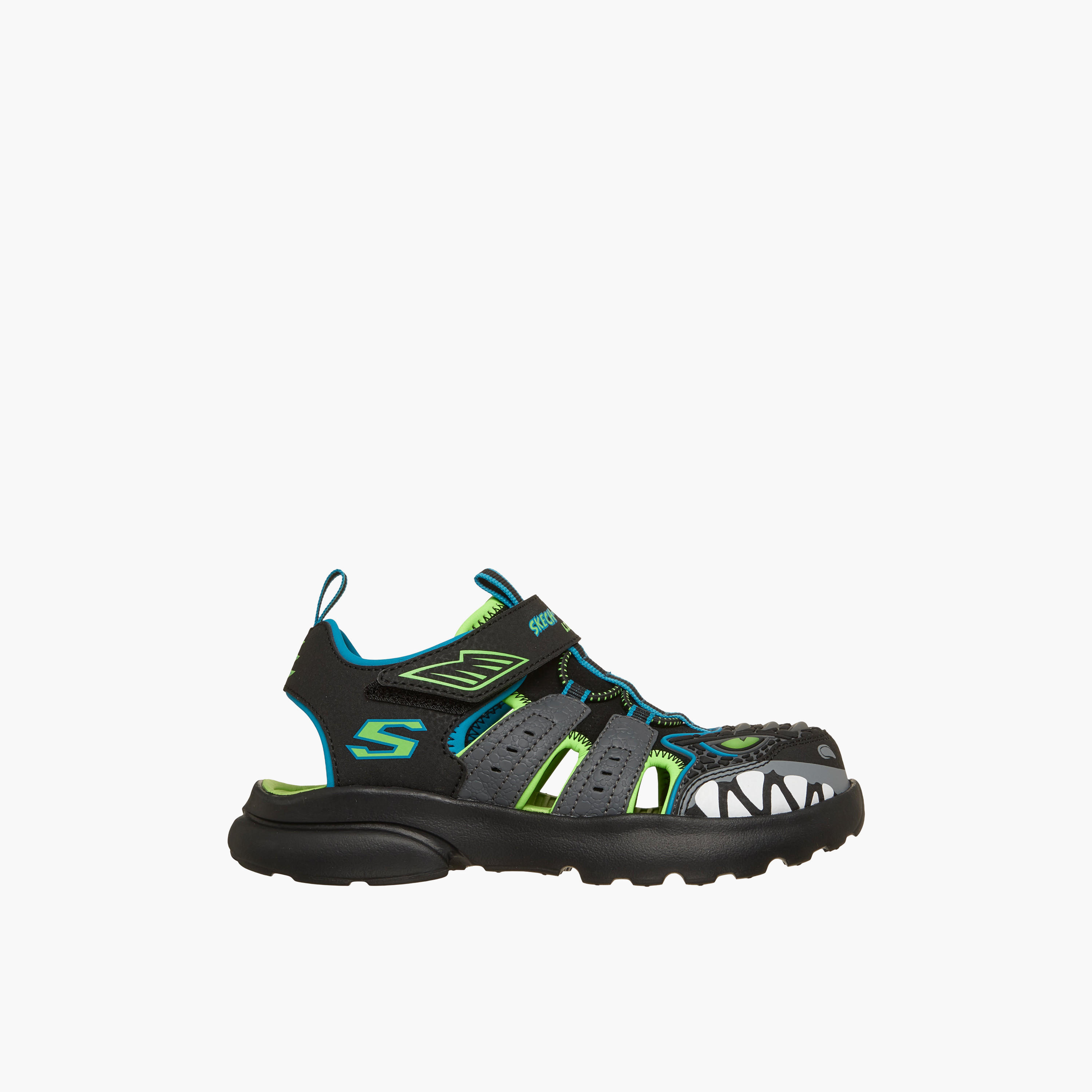 صندل مسطح بشريط إغلاق لاصق سبلاش رازور للأولاد من سكيتشرز-boys-shoes-sandals-image-3