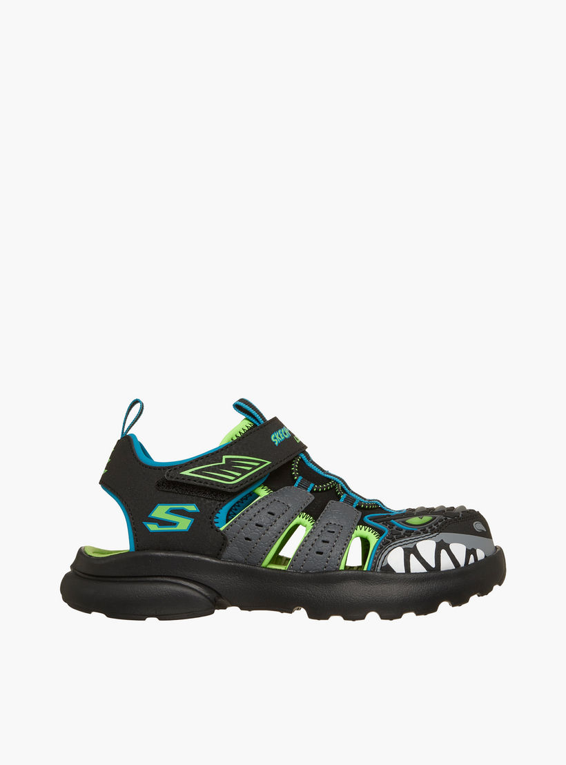 صندل مسطح بشريط إغلاق لاصق سبلاش رازور للأولاد من سكيتشرز-boys-shoes-sandals-image-3